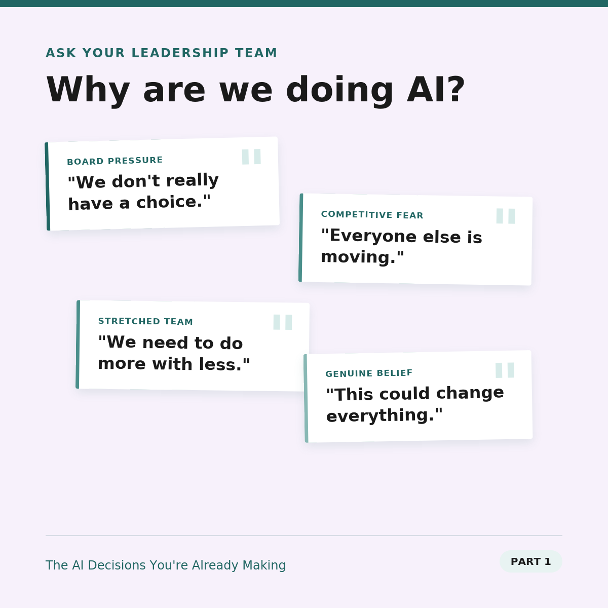 The AI Decisions You're Already Making
