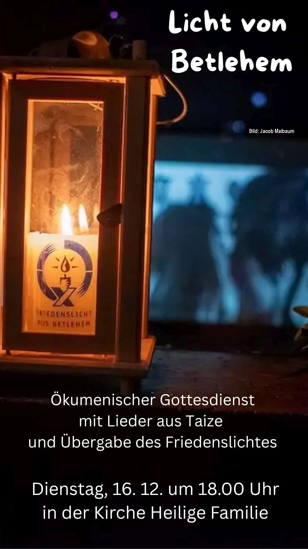 Licht von Bethlehem - Übergabe in Hl. Familie