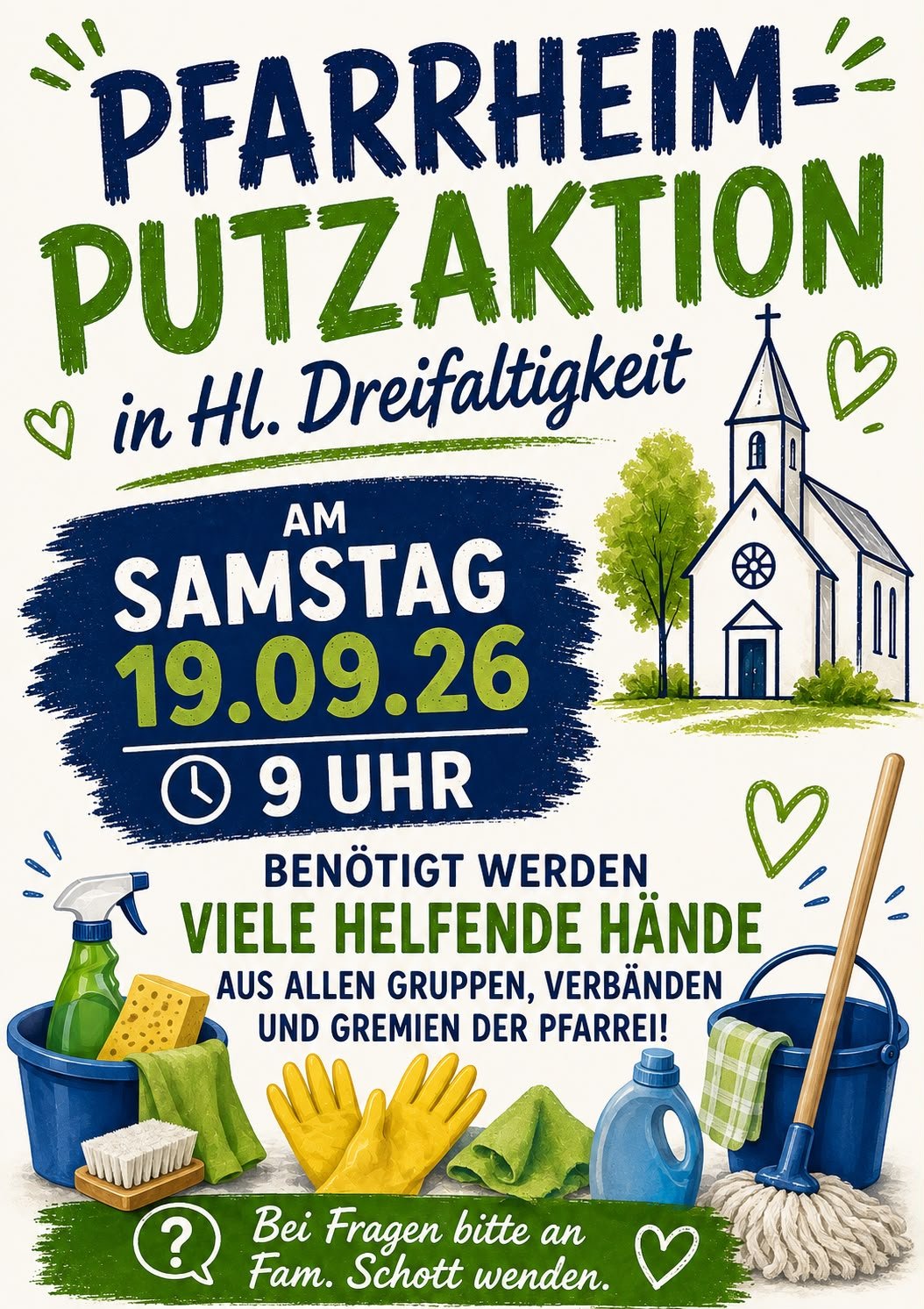 Putzaktion Pfarrheim Dreifaltigkeit
