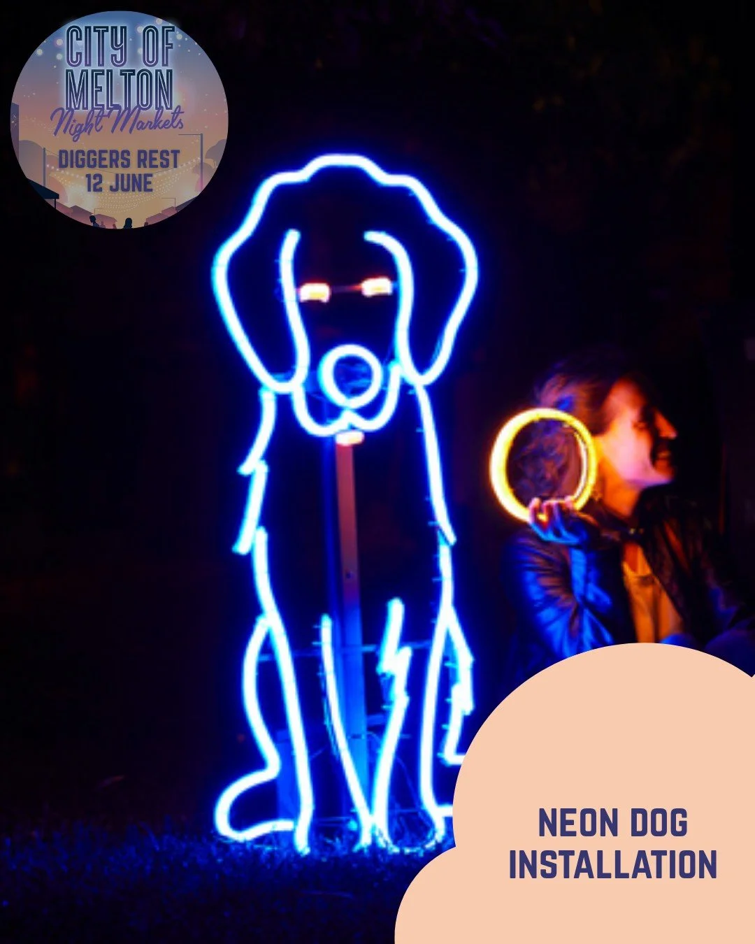 🌟 Get ready, Diggers Rest! 🌟

This is not just a Night Market&hellip; it&rsquo;s a night of colour, culture, food and family fun.

We&rsquo;re bringing a spectacular neon dog installation to the upcoming Night Market! 🐕 Look out for the glowing di