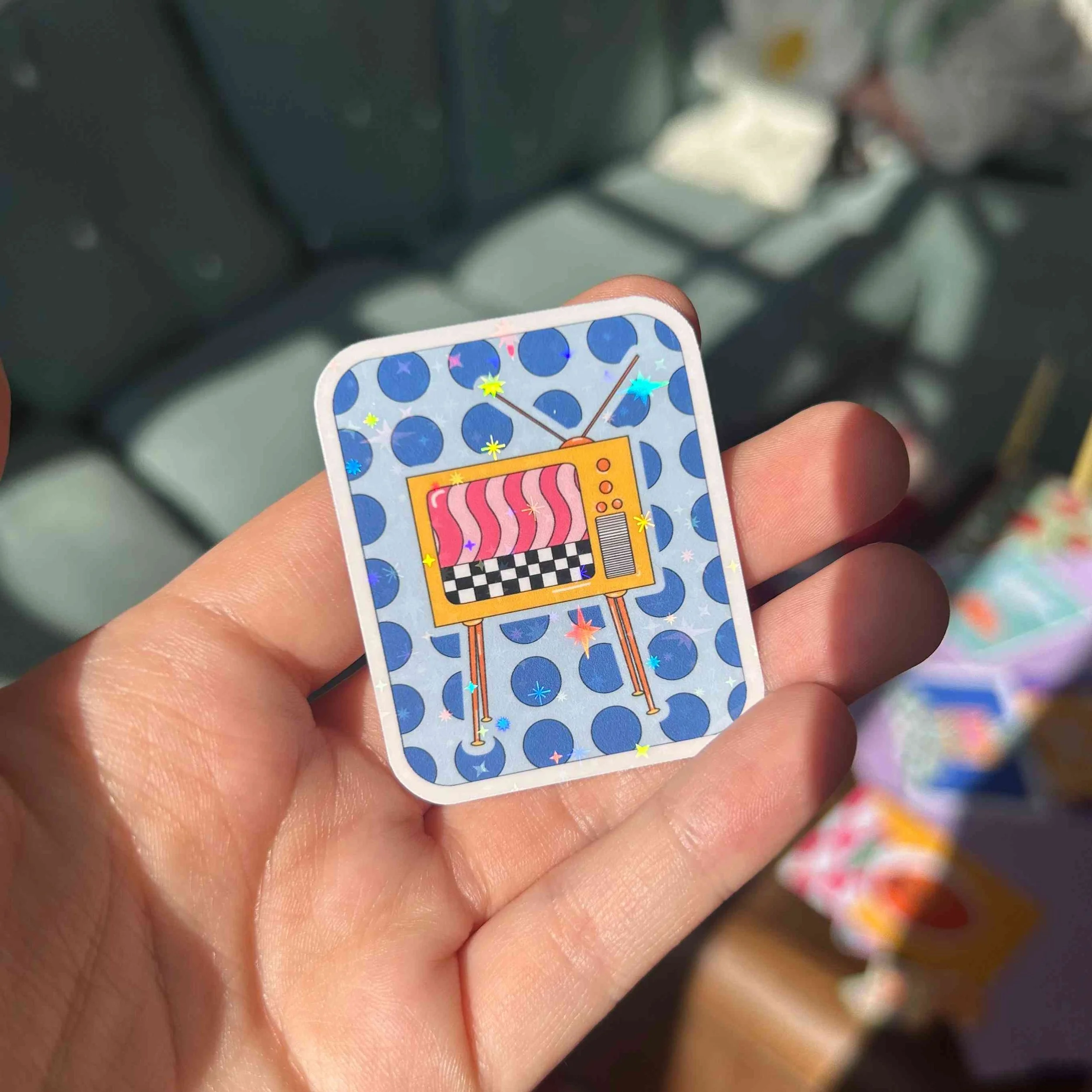 Sticker télé vintage