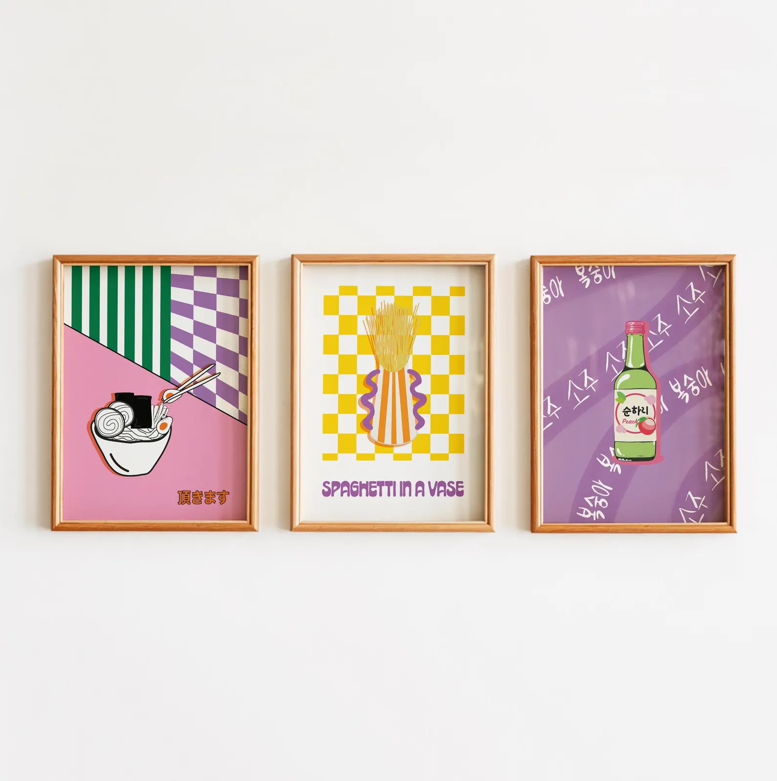 Pack de 3 prints cuisine du monde