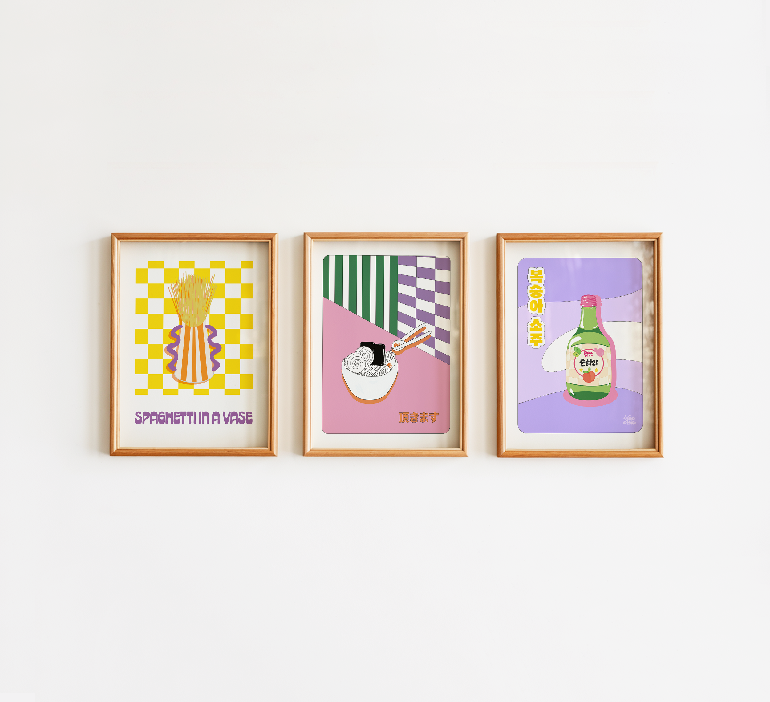 Pack de 3 prints cuisine du monde