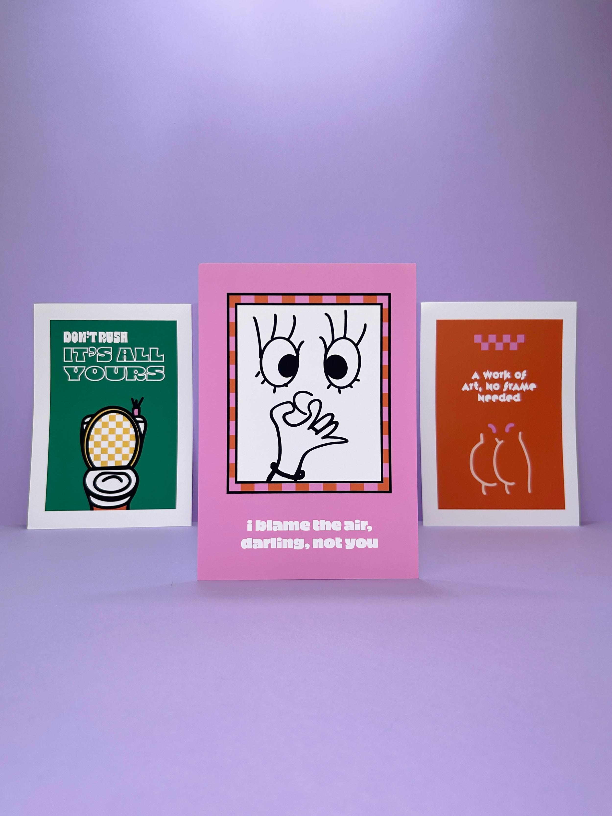 Pack de 3 prints toilettes