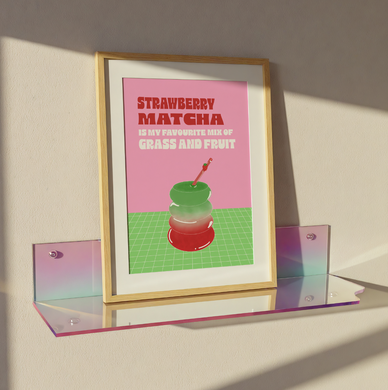 Affiche strawberry matcha