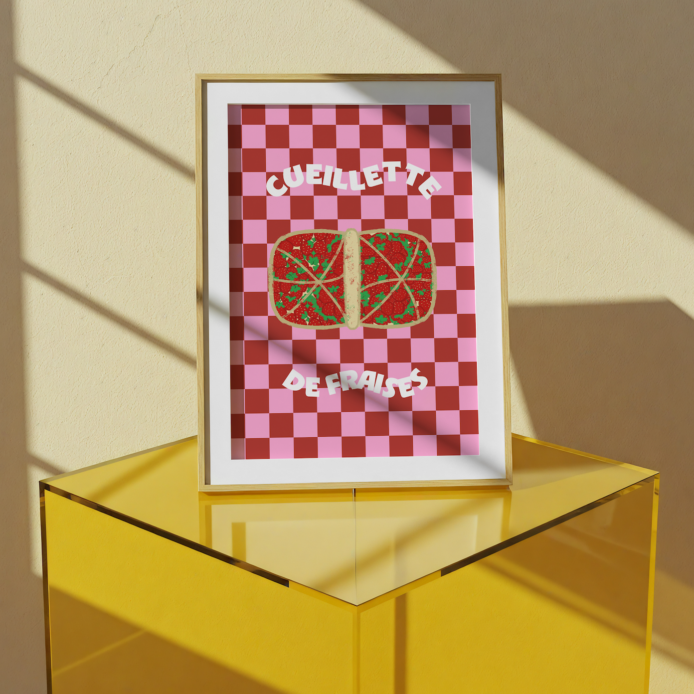 Affiche cueillette de fraises