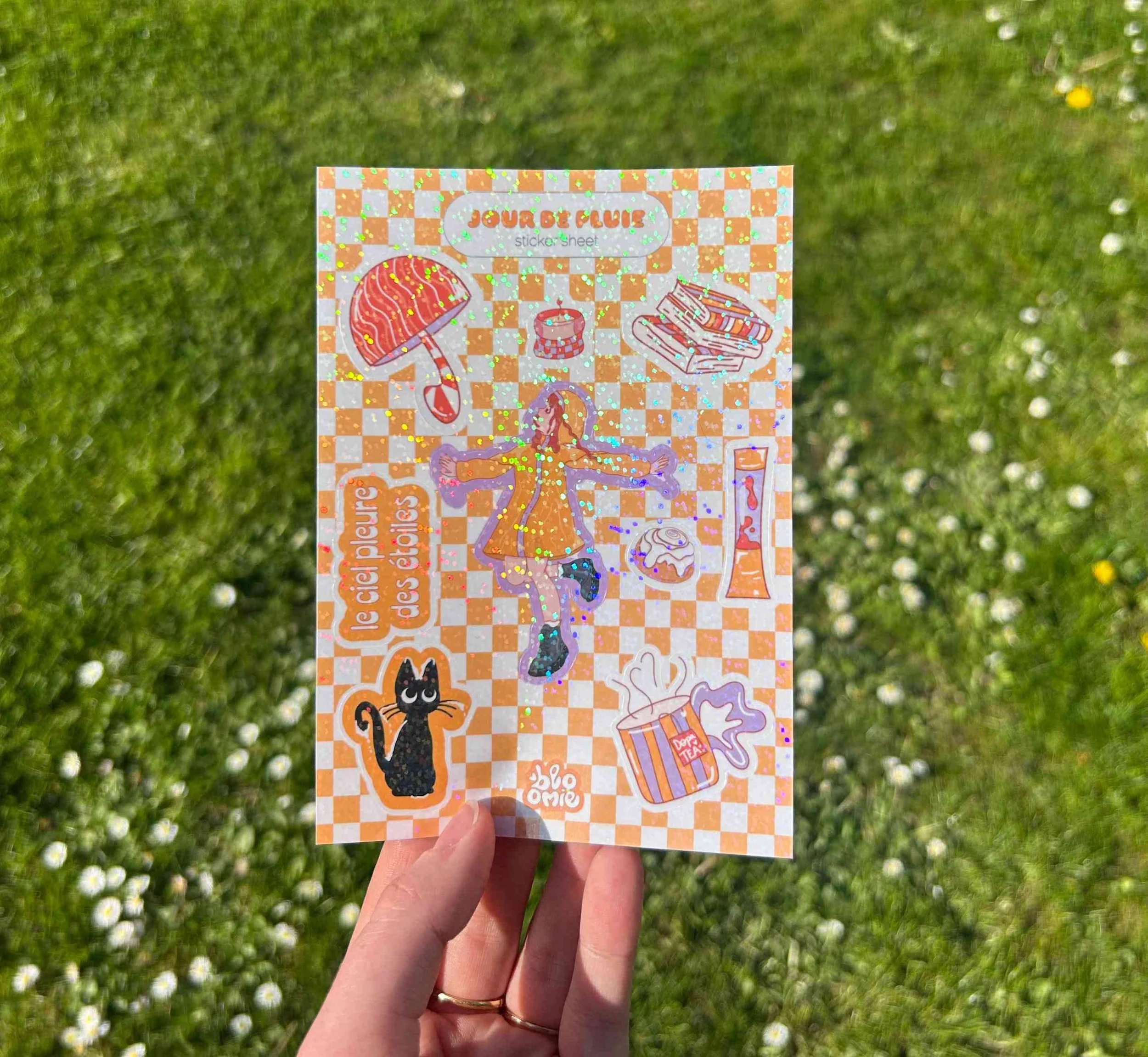 Sticker sheet jour de pluie