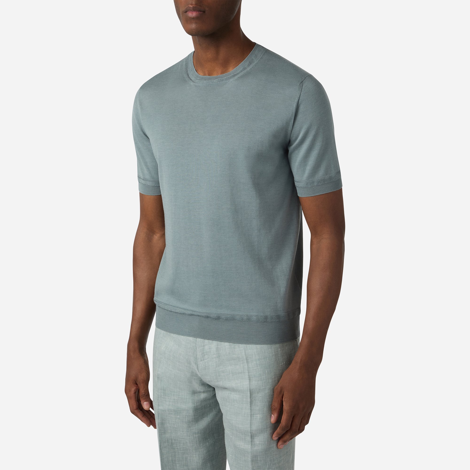Cotton Silk Short Sleeves T-Shirt - Brett Johnson