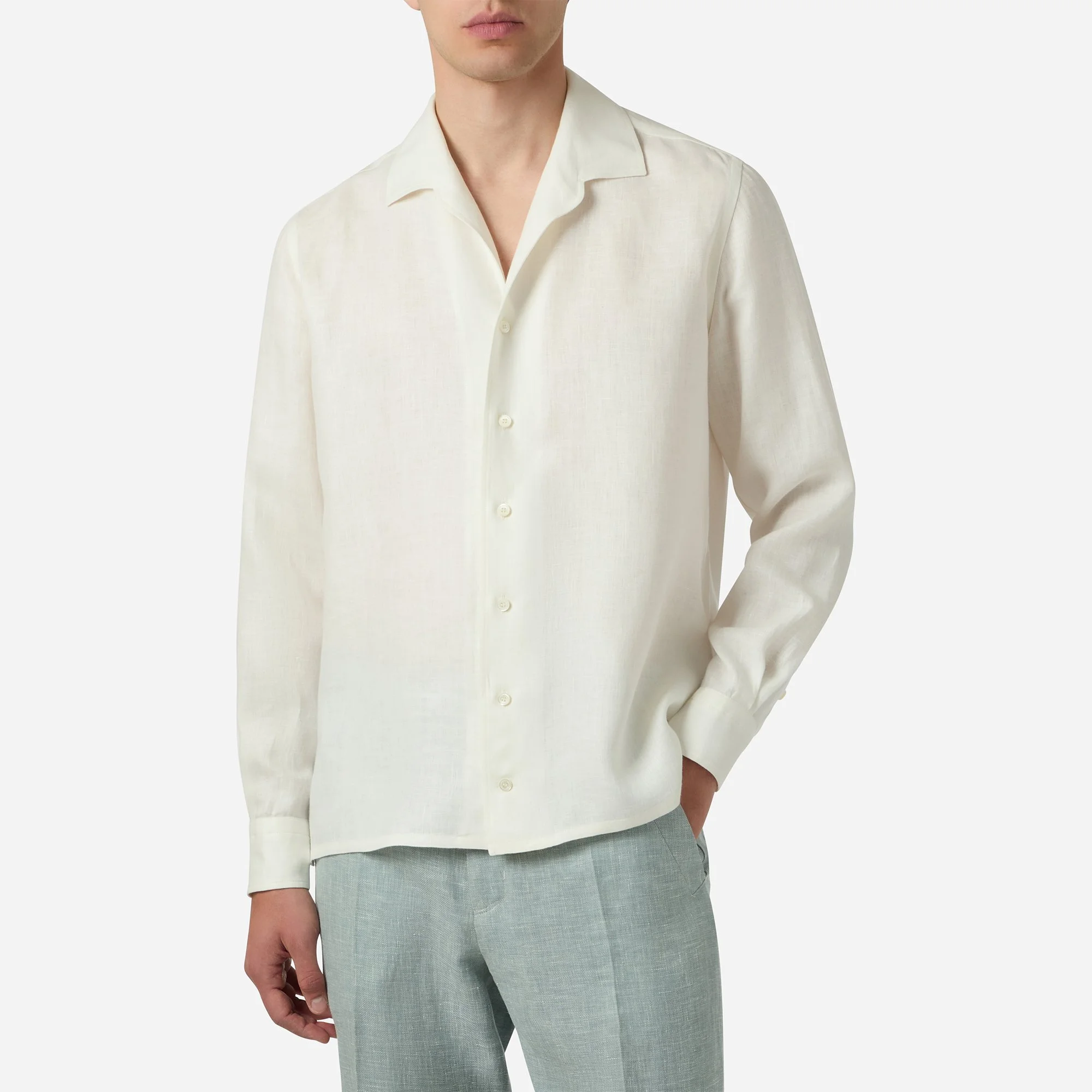 Linen One Piece Collar Shirt - Brett Johnson