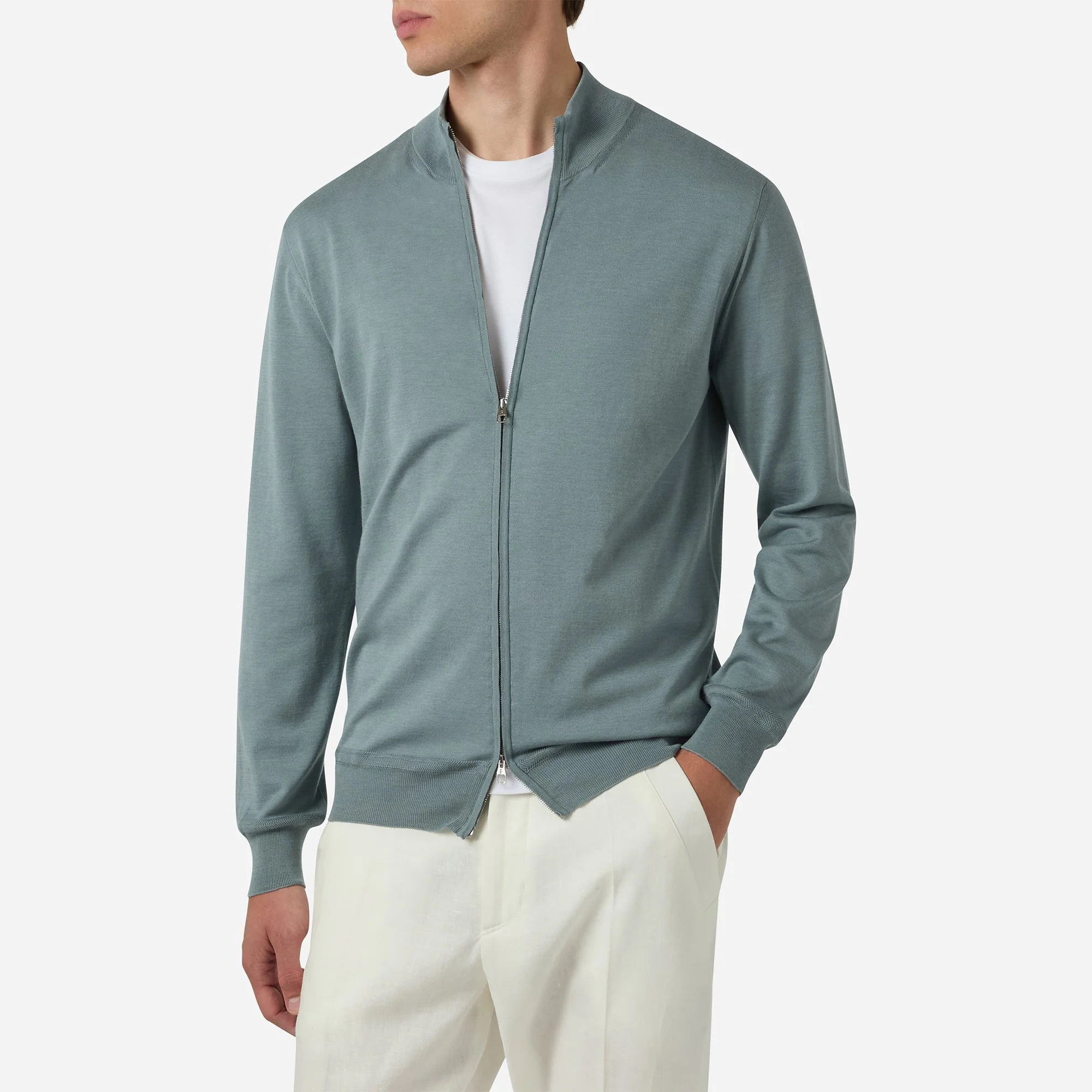 Cotton Silk Long Sleeves Full Zip - Brett Johnson