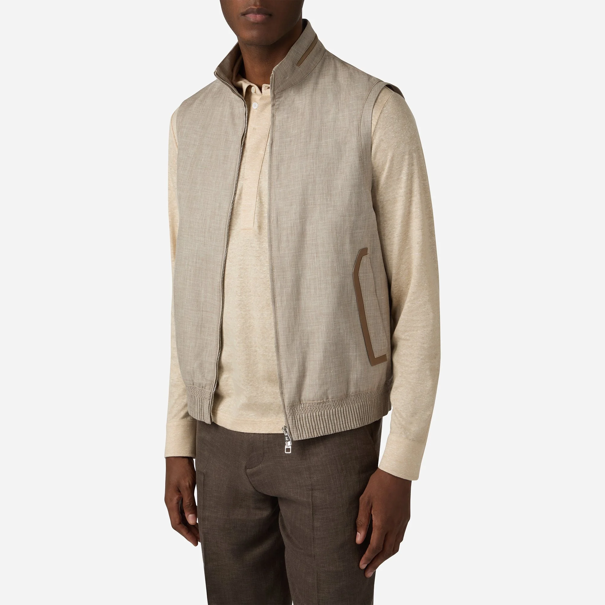Wool Linen Silk tech Gilet - Brett Johnson