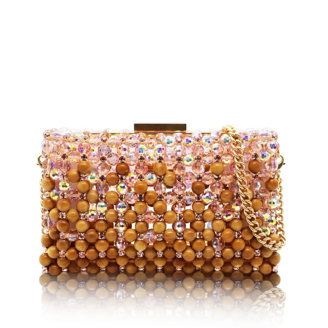 Wood-Crystal Clutch