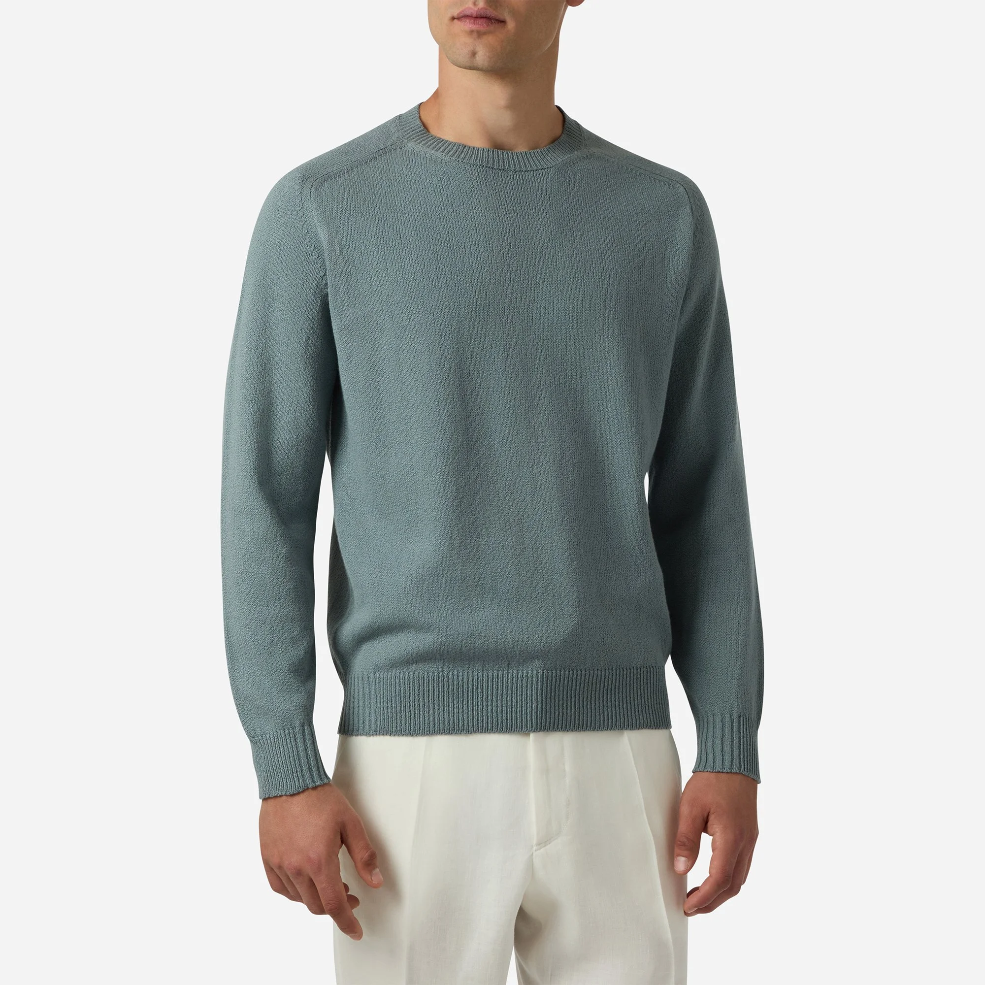 Cotton Long Sleeves Crewneck - Brett Johnson