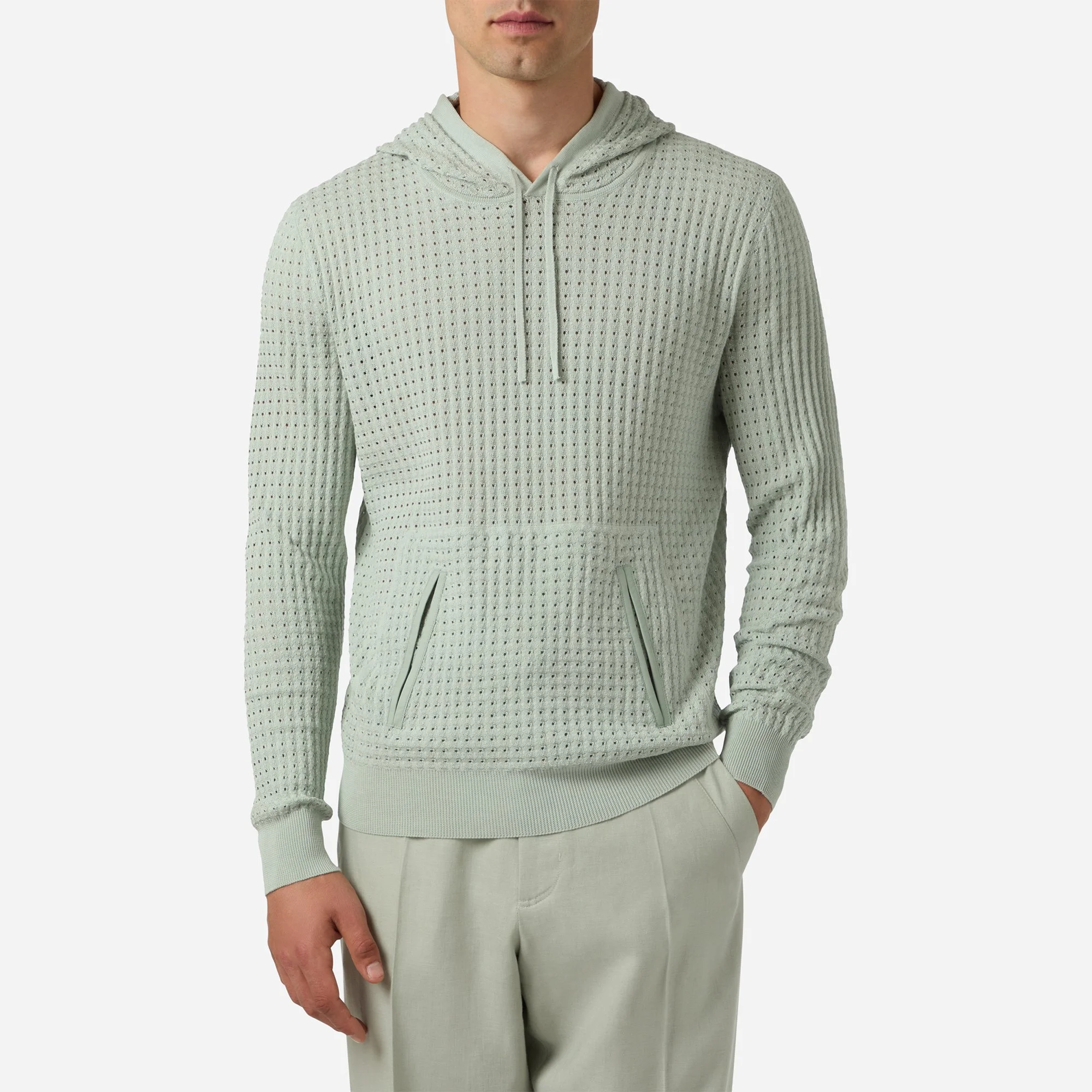 Cotton Silk Perforated Hoodie - Brett Johnson