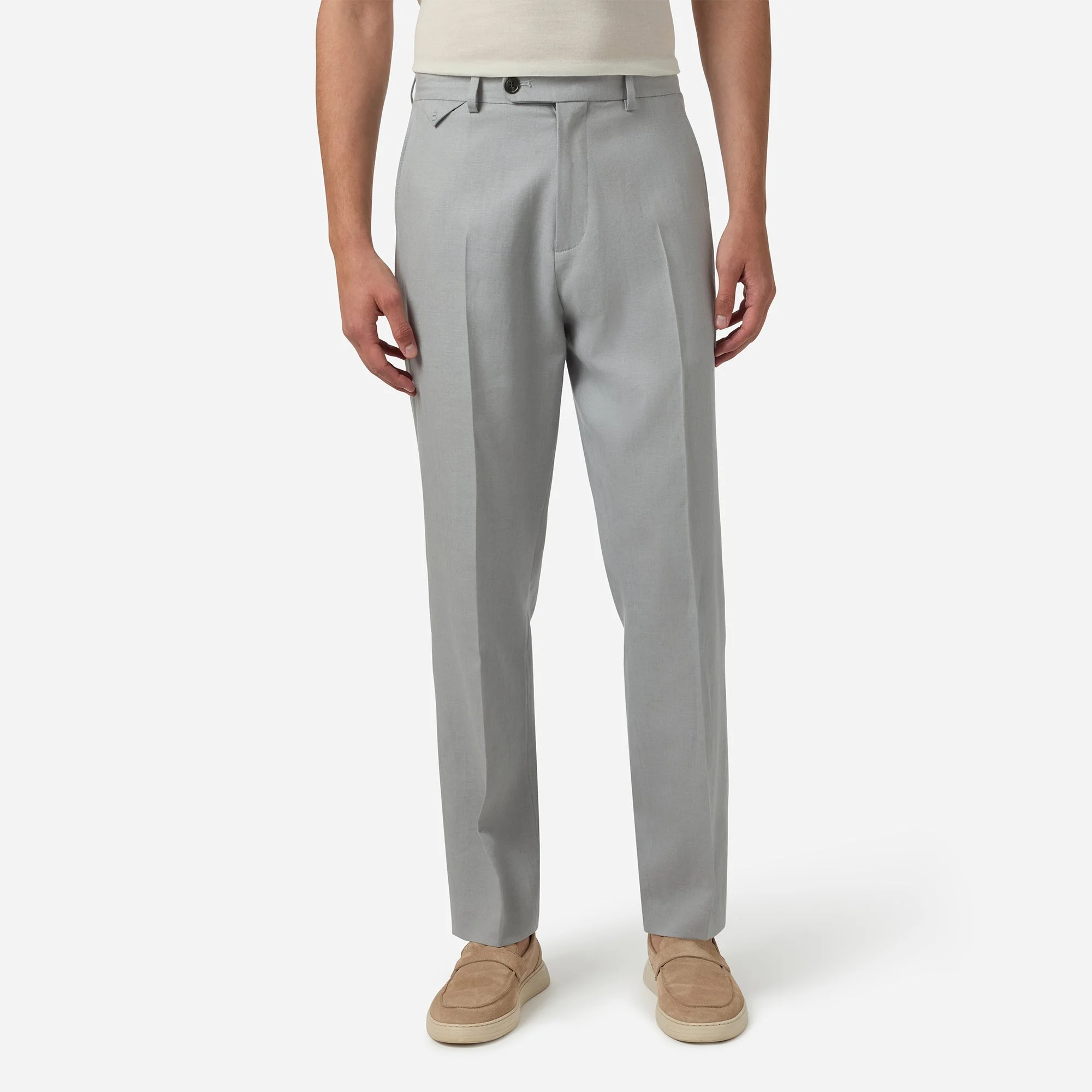 Linen Flat Front Pants - Brett Johnson