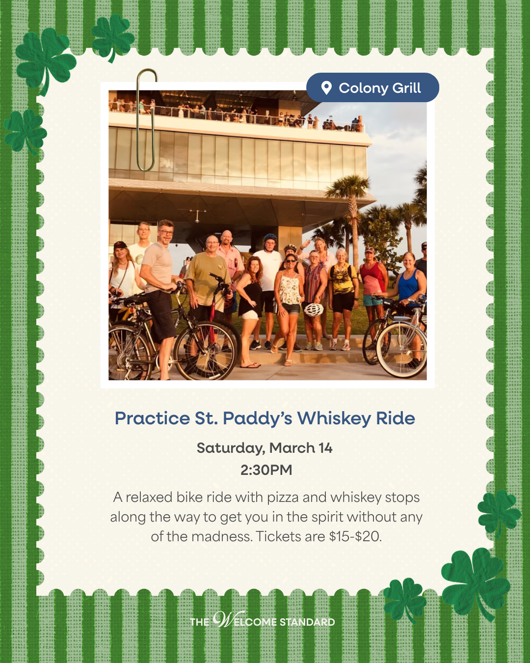 Practice St. Paddy’s Day Whiskey Ride