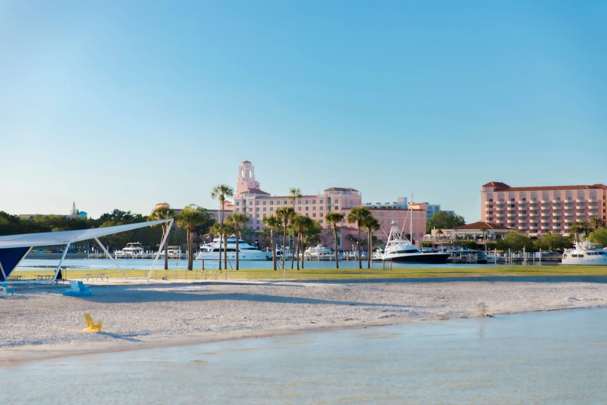 Spa Beach and the Vinoy in St Petersburg Florida