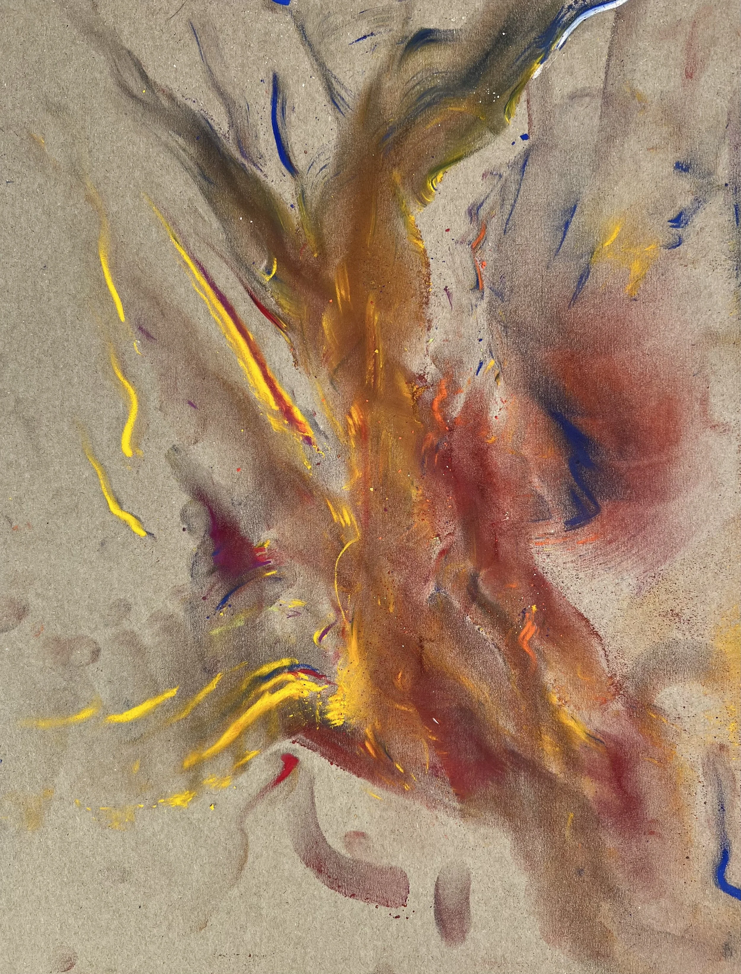 Originalkunstwerk von Christiane Kritzer, das einen Phoenix darstellt in Pastellfarben.