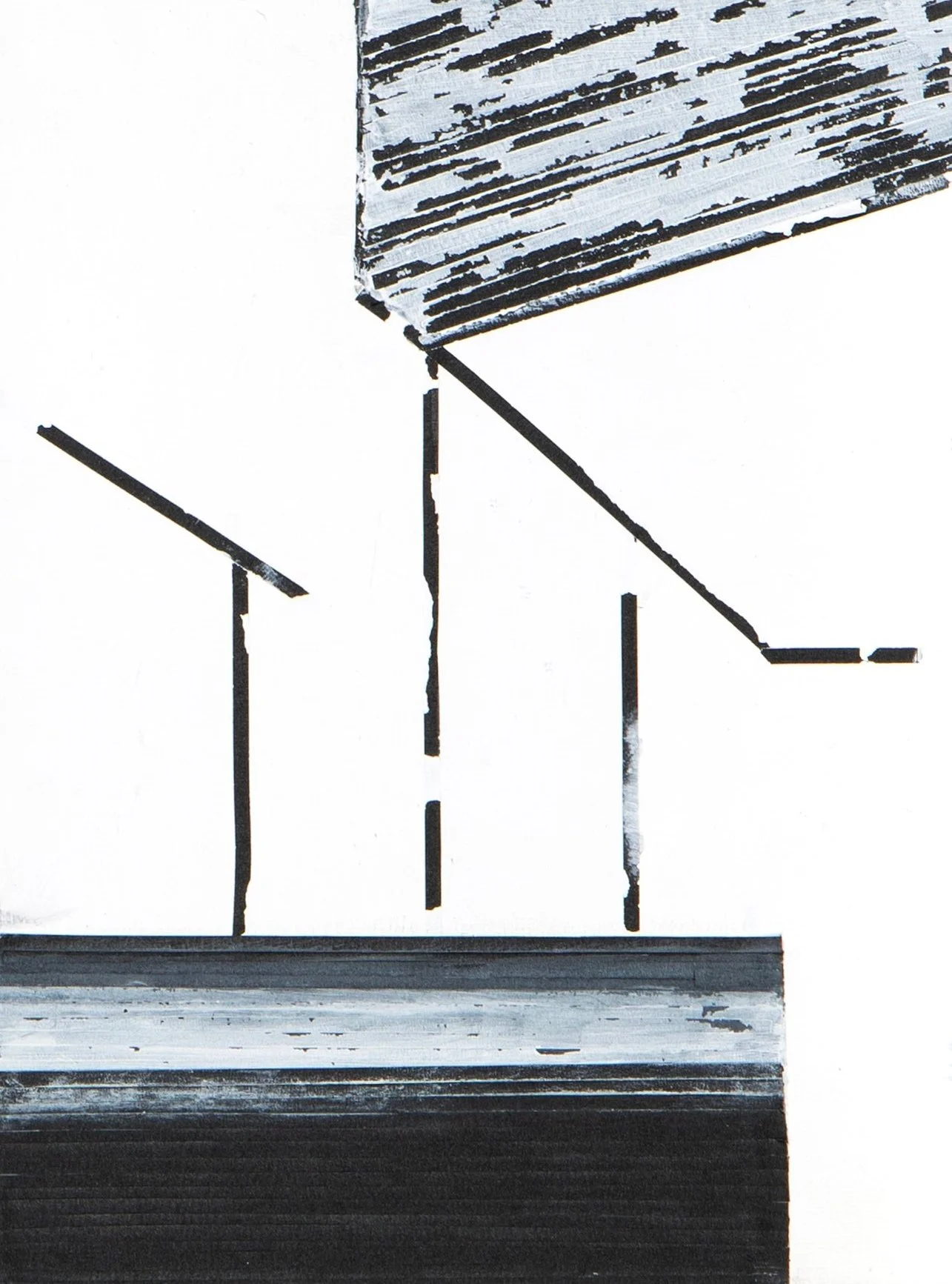 T2, Tape + Acrylic, Canvas Board, 18x24cm 