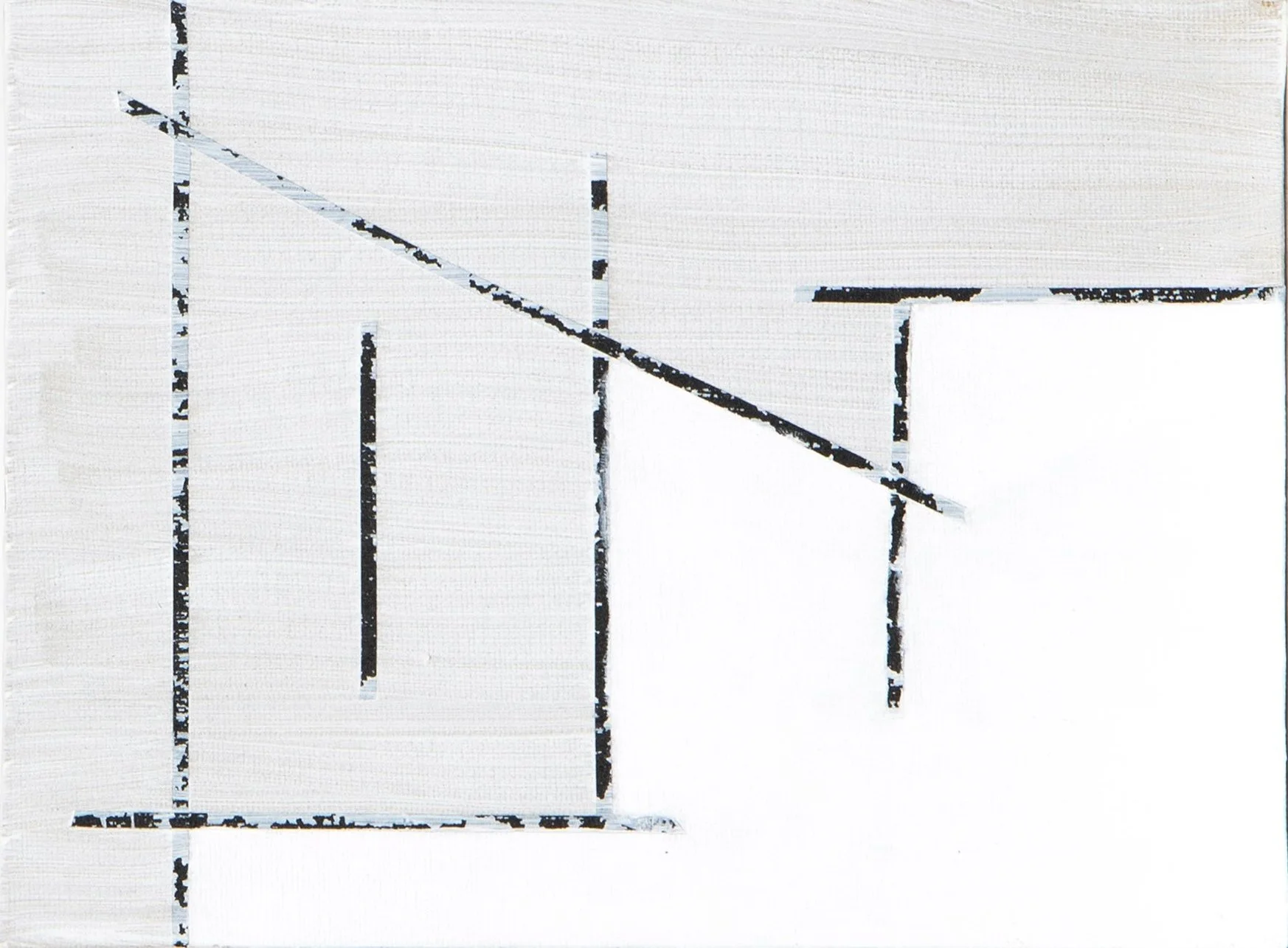 T4, Tape + Acrylic, Canvas Board, 18x24cm 