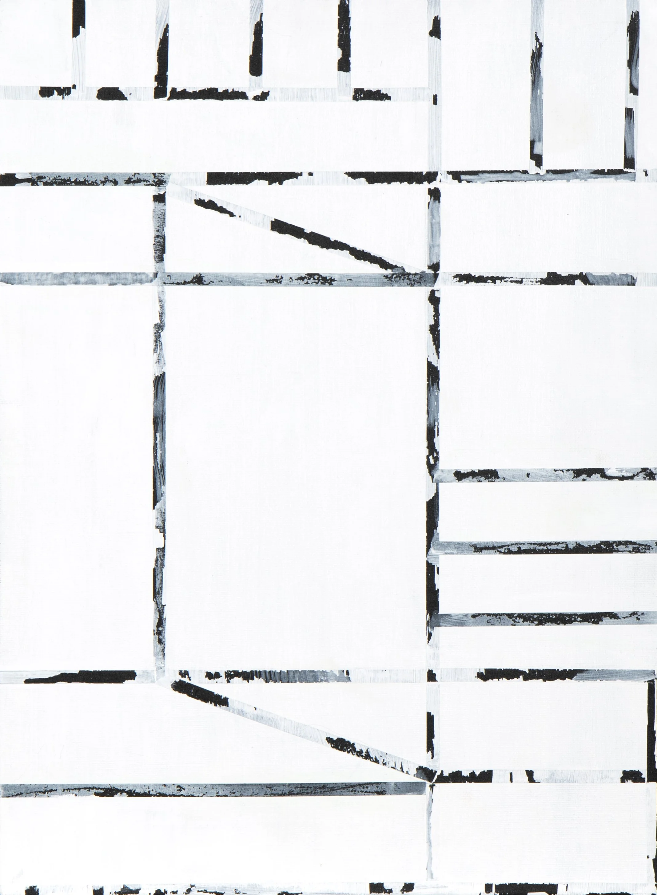 T3, Tape + Acrylic, Canvas Board, 30x40cm 