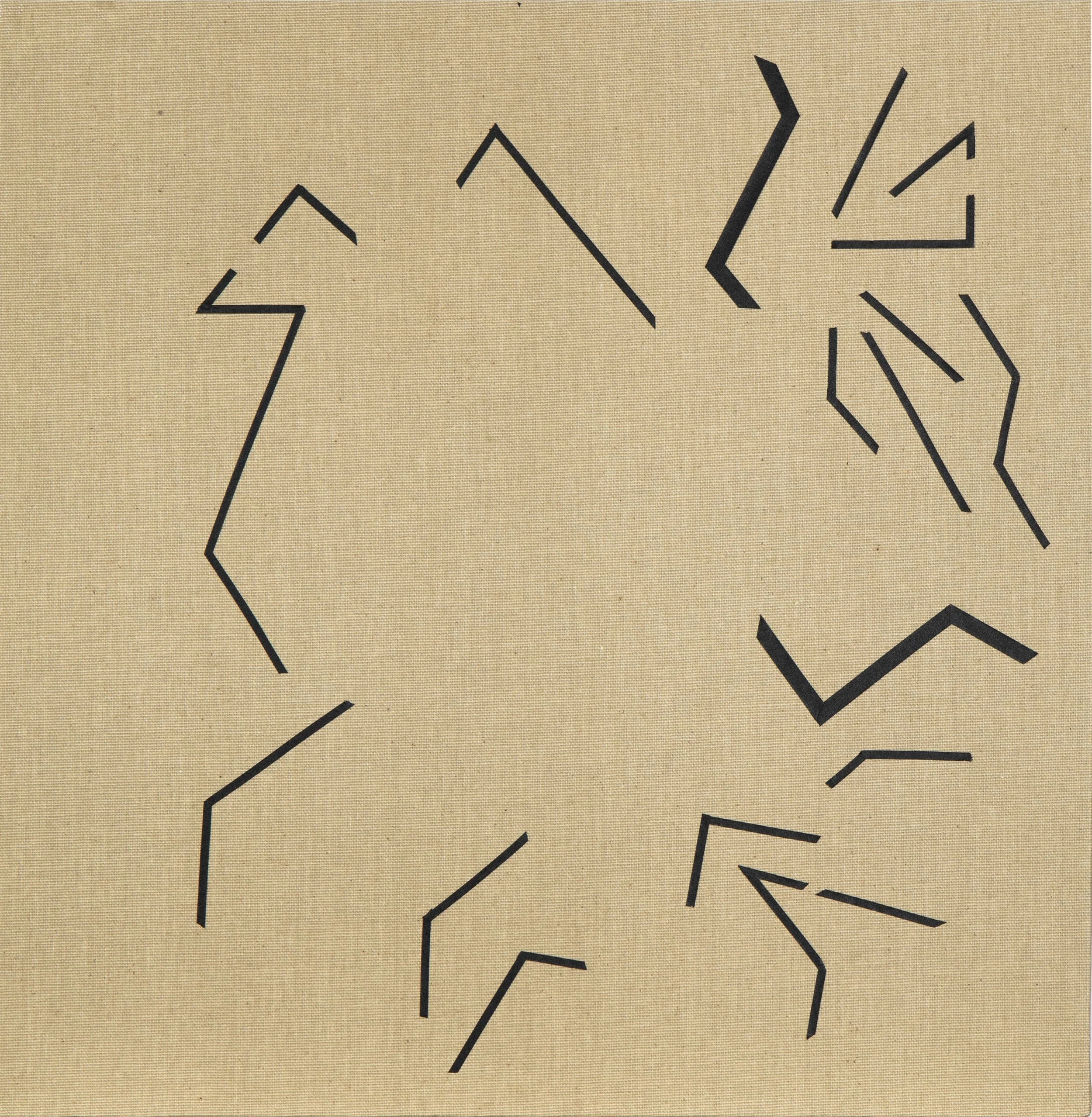 T12, Tape, Canvas Board, 40x40cm 