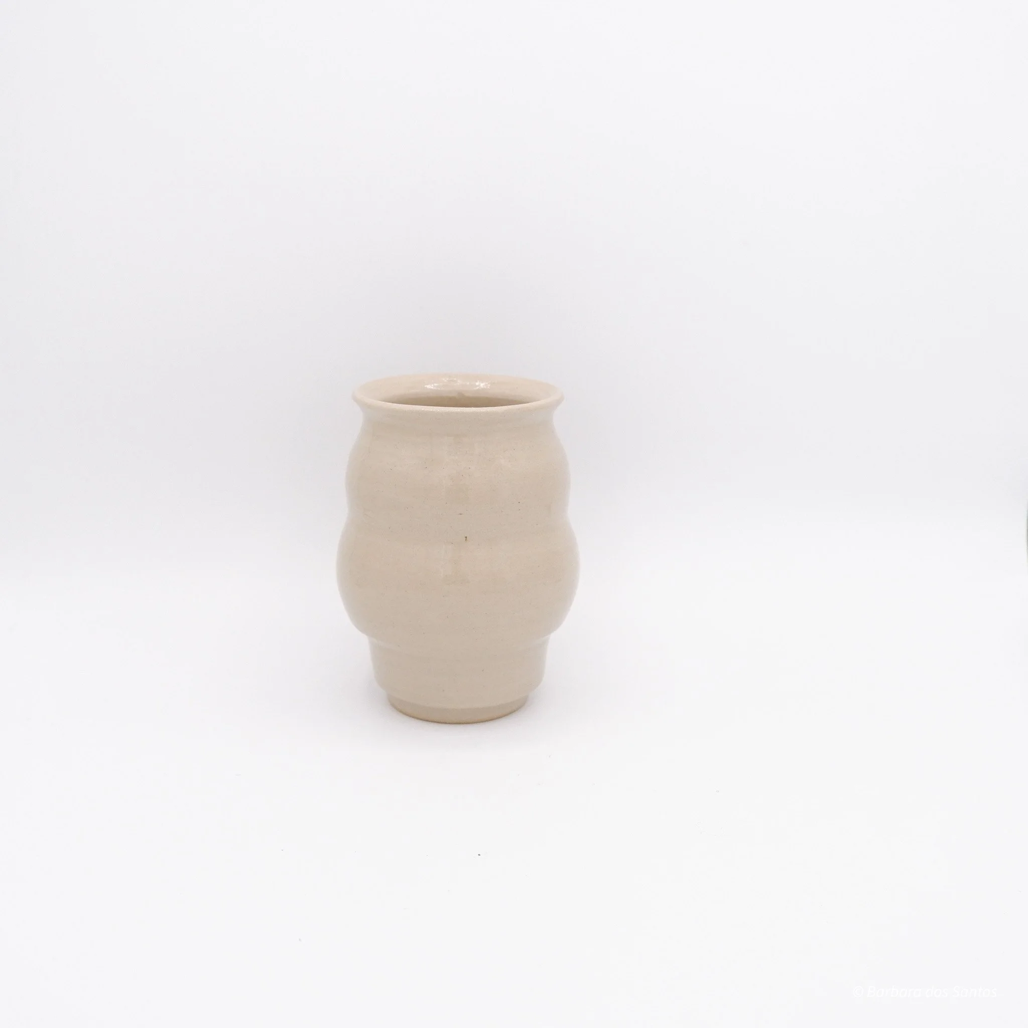 Vínculo Branco – Handmade White Stoneware Vase