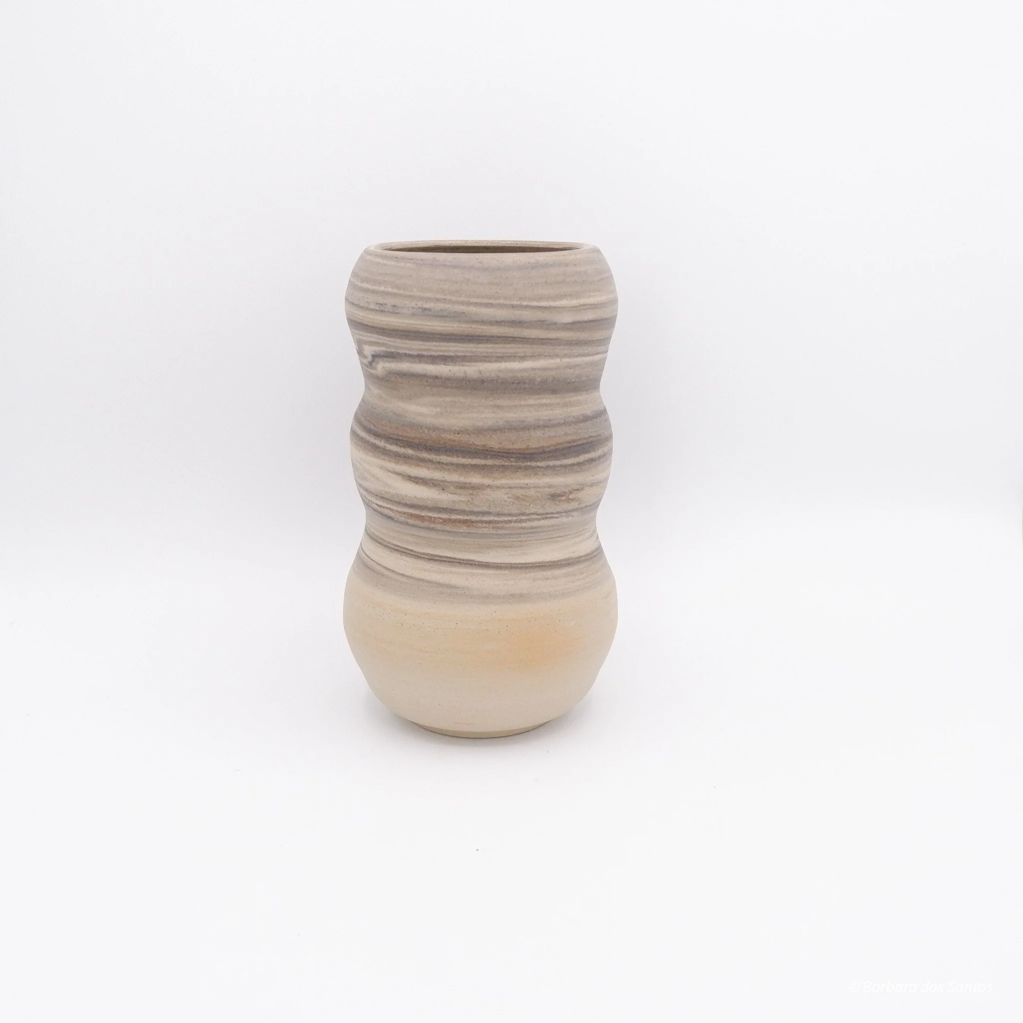 Vínculo Sombra – Handmade Marbled Stoneware Vase