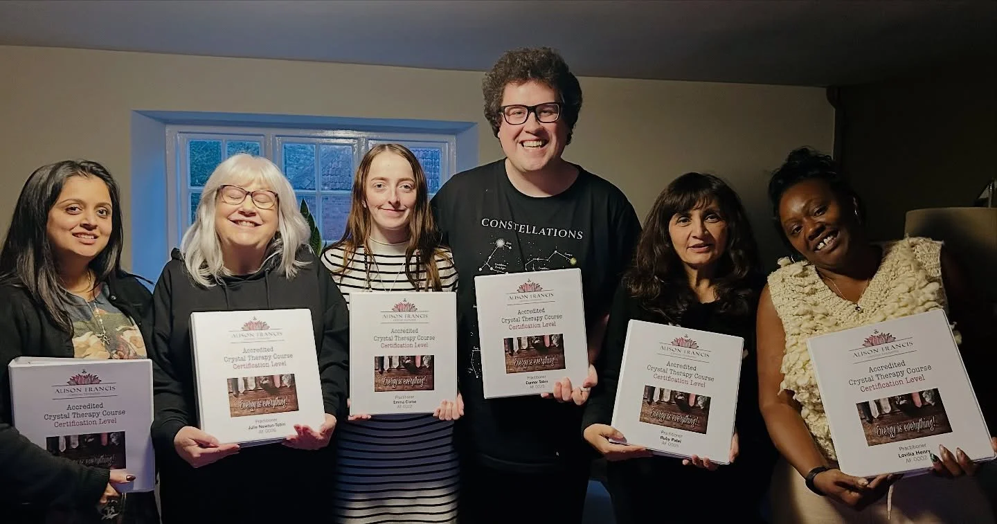 Another Crystal Therapy course completed!!

These beautiful lot have spent 5 days studying to certification  level, 6 amazing healers ❤️
#crystals 
#reiki 
#pastliferegression 
#crystalteacher 
#fyp