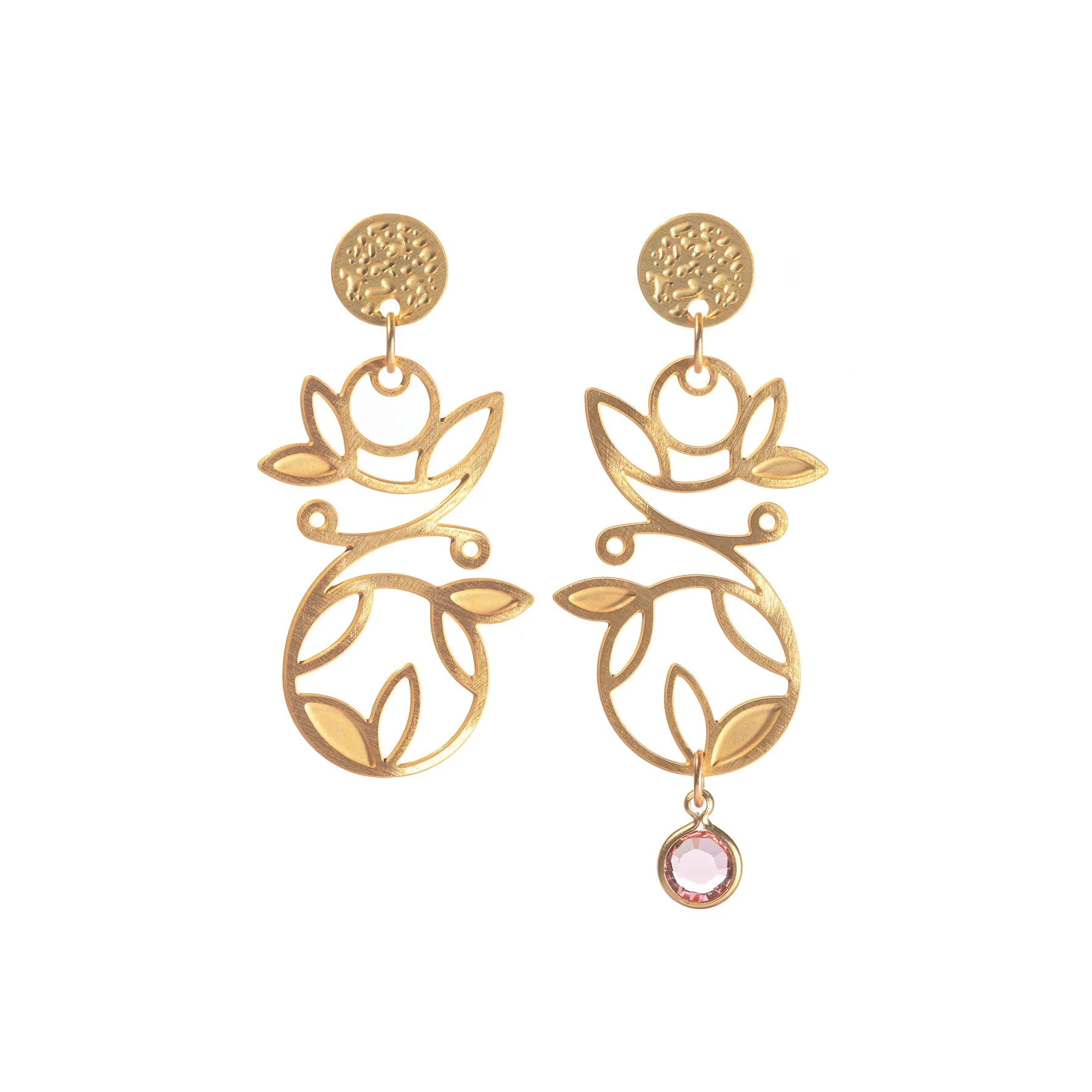 Oorringen Garden of (H)Eden / 2 Cirkels / Art Deco