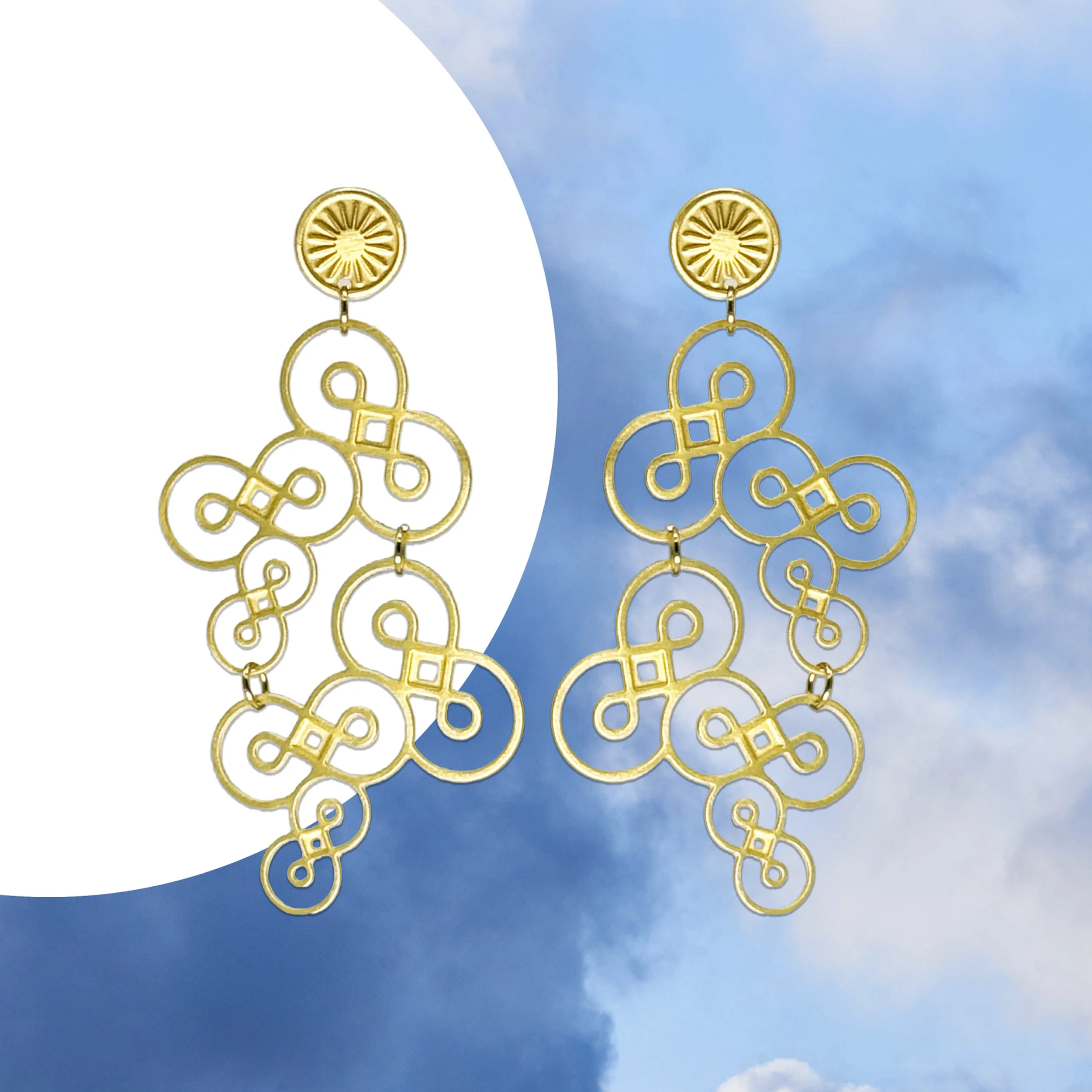 Oorringen Winged / Trio Infinity / Large