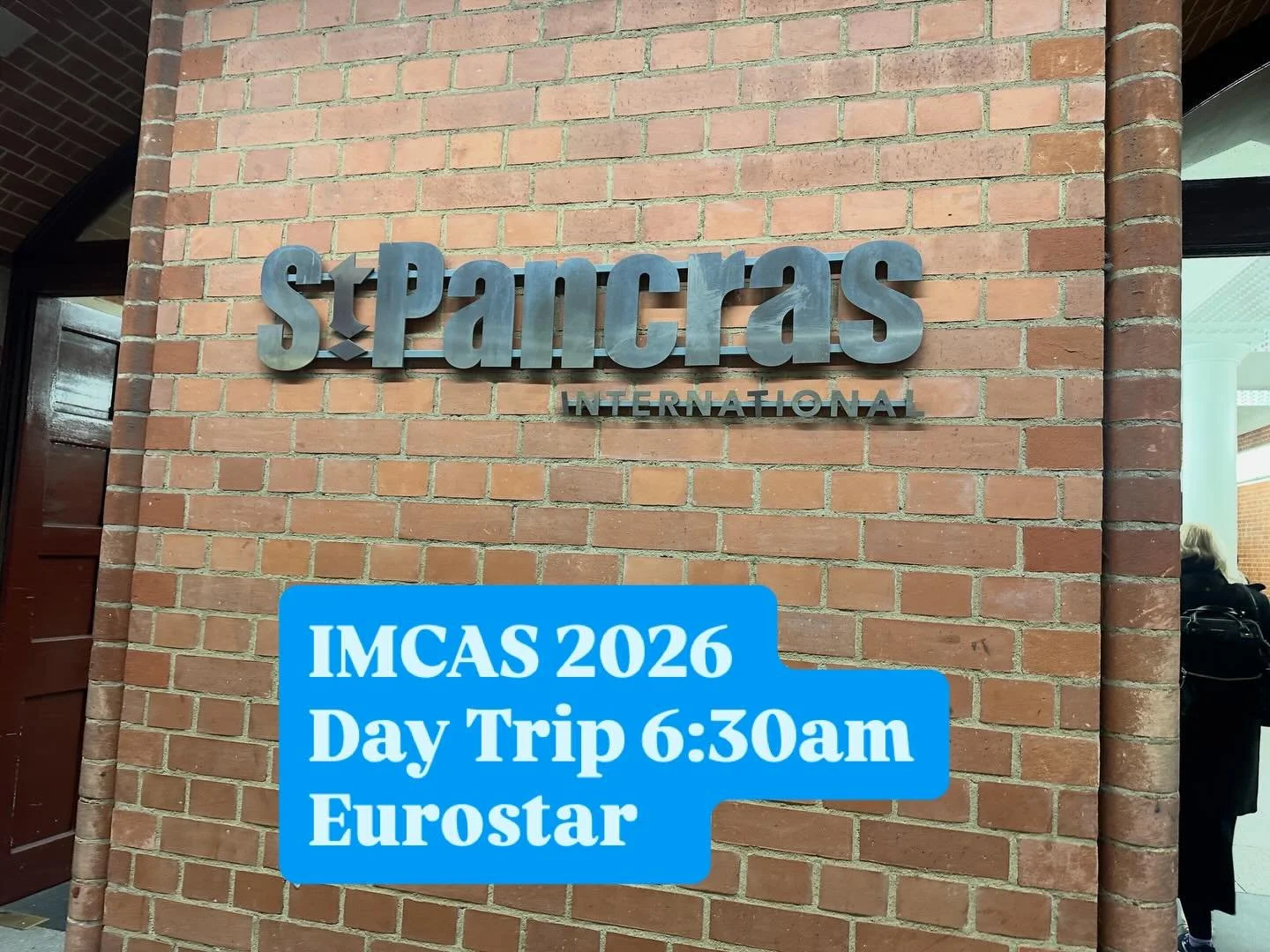 Day trip to IMCAS world aesthetic conference Paris. Train 6:30 am and back in a day to UK at home by 11pm. Was good to visit but tbh I would save the money and go to ACE https://www.aestheticsconference.com in March if you&rsquo;re able to attend. Wa