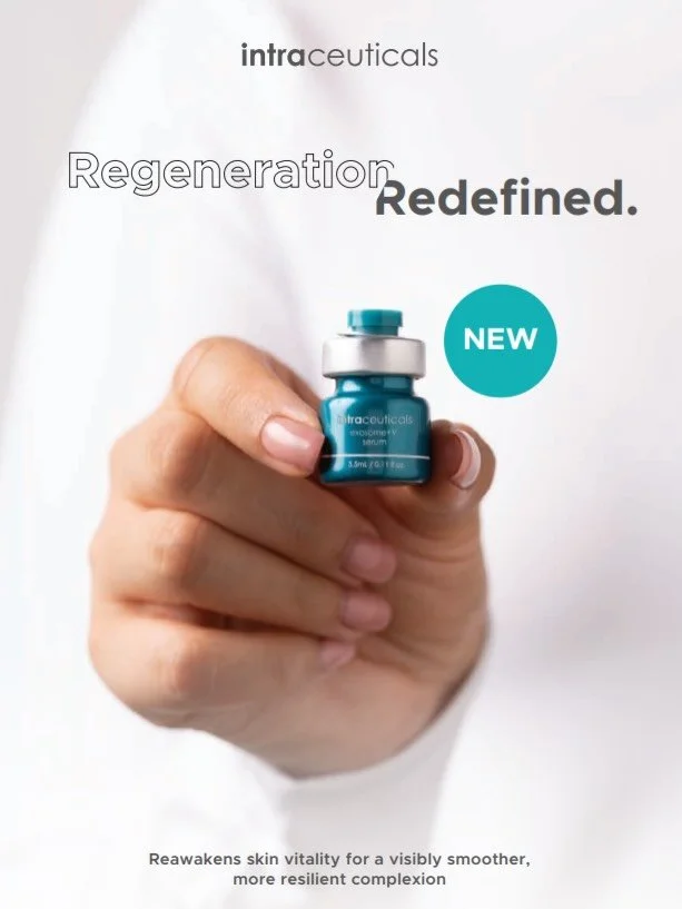 Introducing Exosome+V Professional Serum by Intraceuticals.

Amplify. Optimize. Future-Proof.

An advanced skin longevity treatment designed to visibly improve hydration, resilience, and overall skin vitality.

Powered by advanced exosome technology 