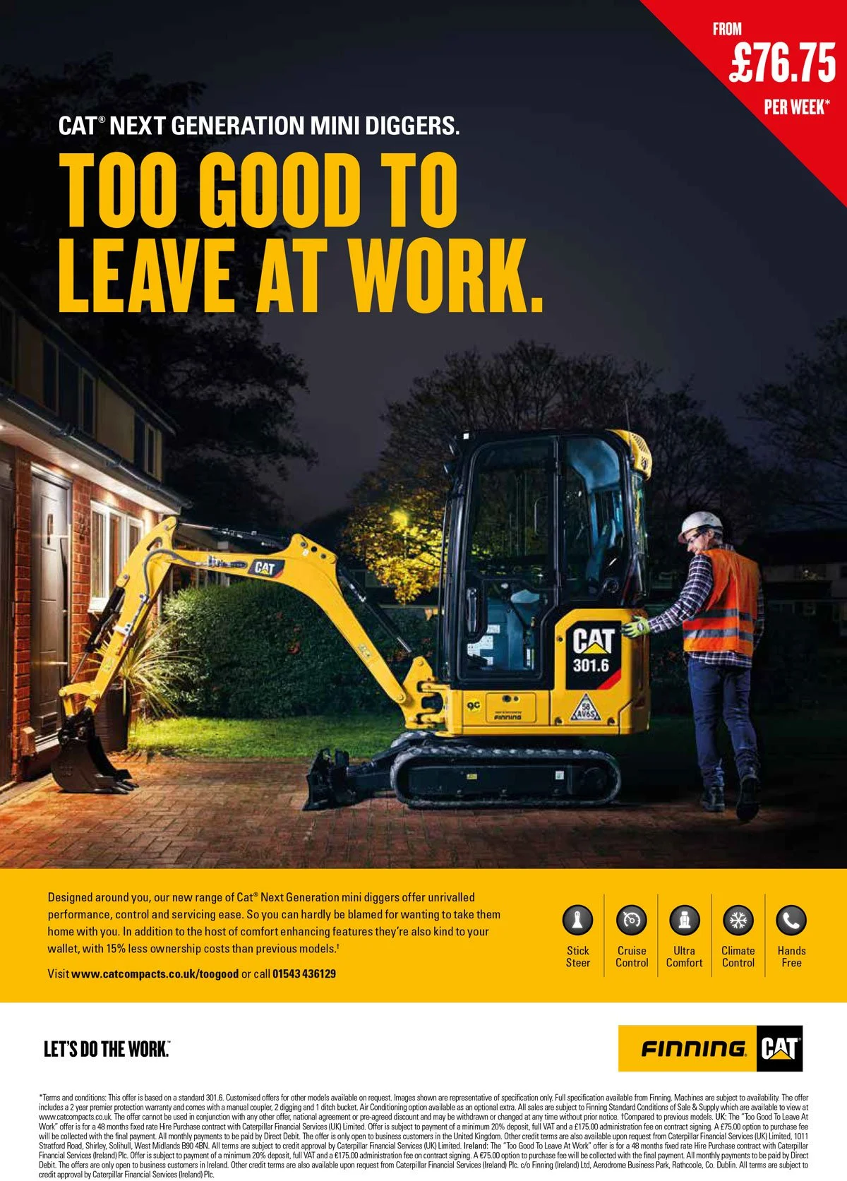 Cat Next Gen Min Excavator ad - too good to leave at home
