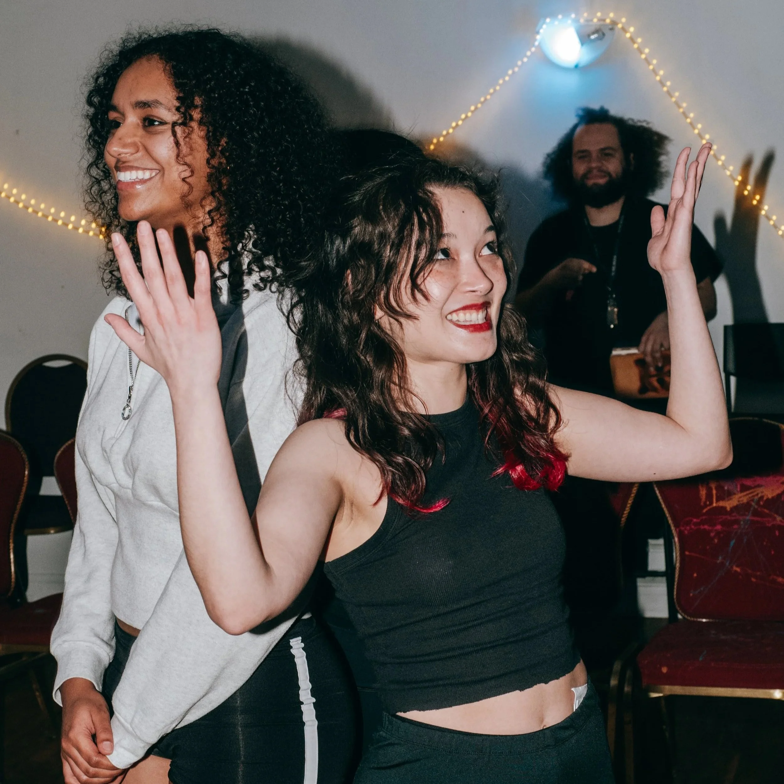 Actors Lexie Waddy and Izabel Mar, we're delinquents.pdf (Brick Aux 2026). Photo by Geve Penn.