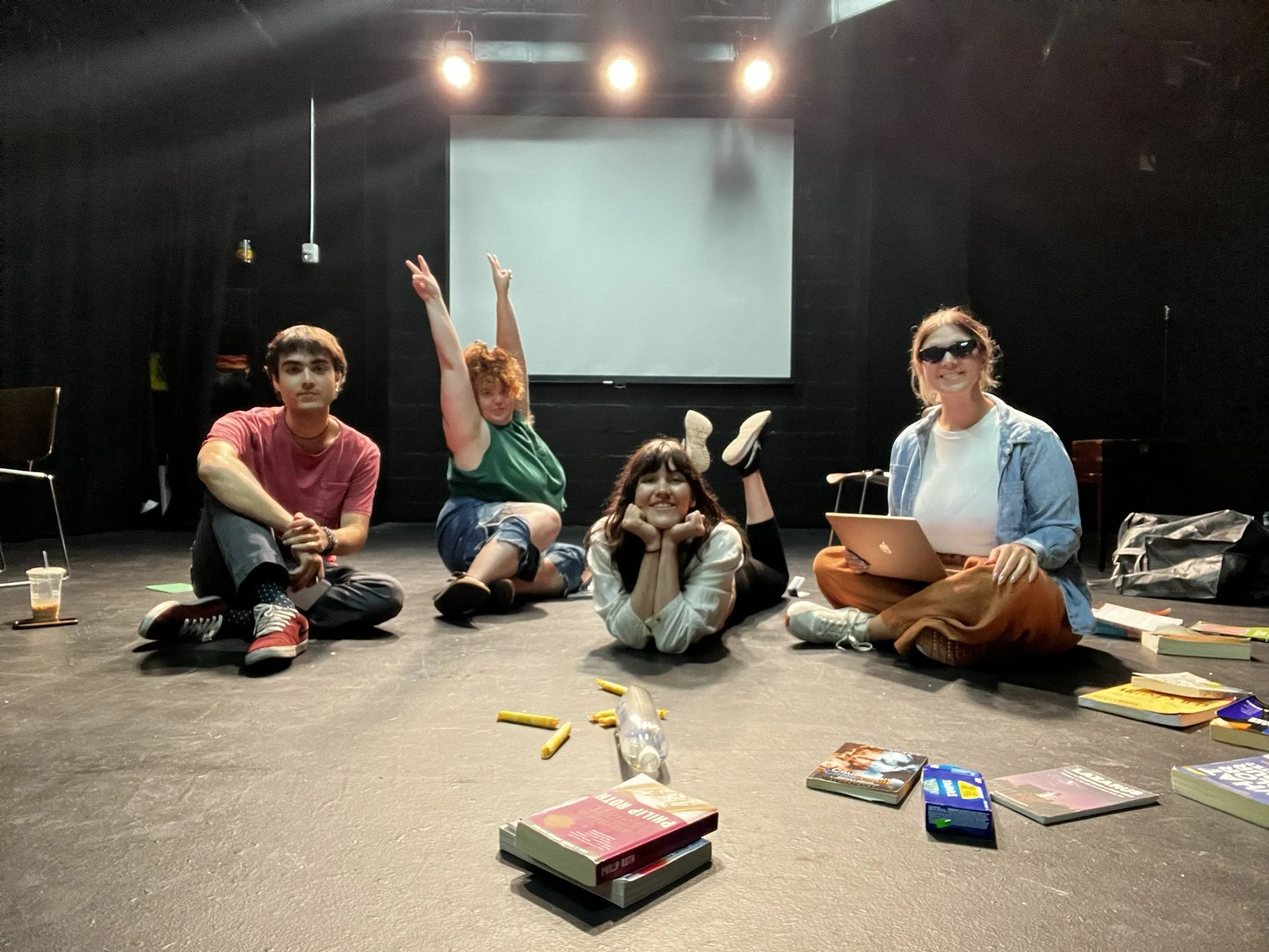 From Left: J. Ragland, Hannah Bird, Claire Tumey, and Sarah Elizabeth Yorke, (...)PRTY GRL (IRT, 2023)