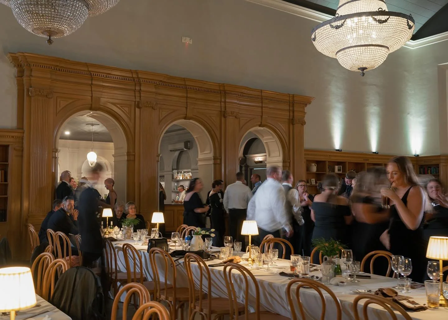 Framed by the arches as the night unfolds.
Moments moving, guests mingling, and the celebration in full swing at Chapter II 

Photo: @lillywilsonphoto
