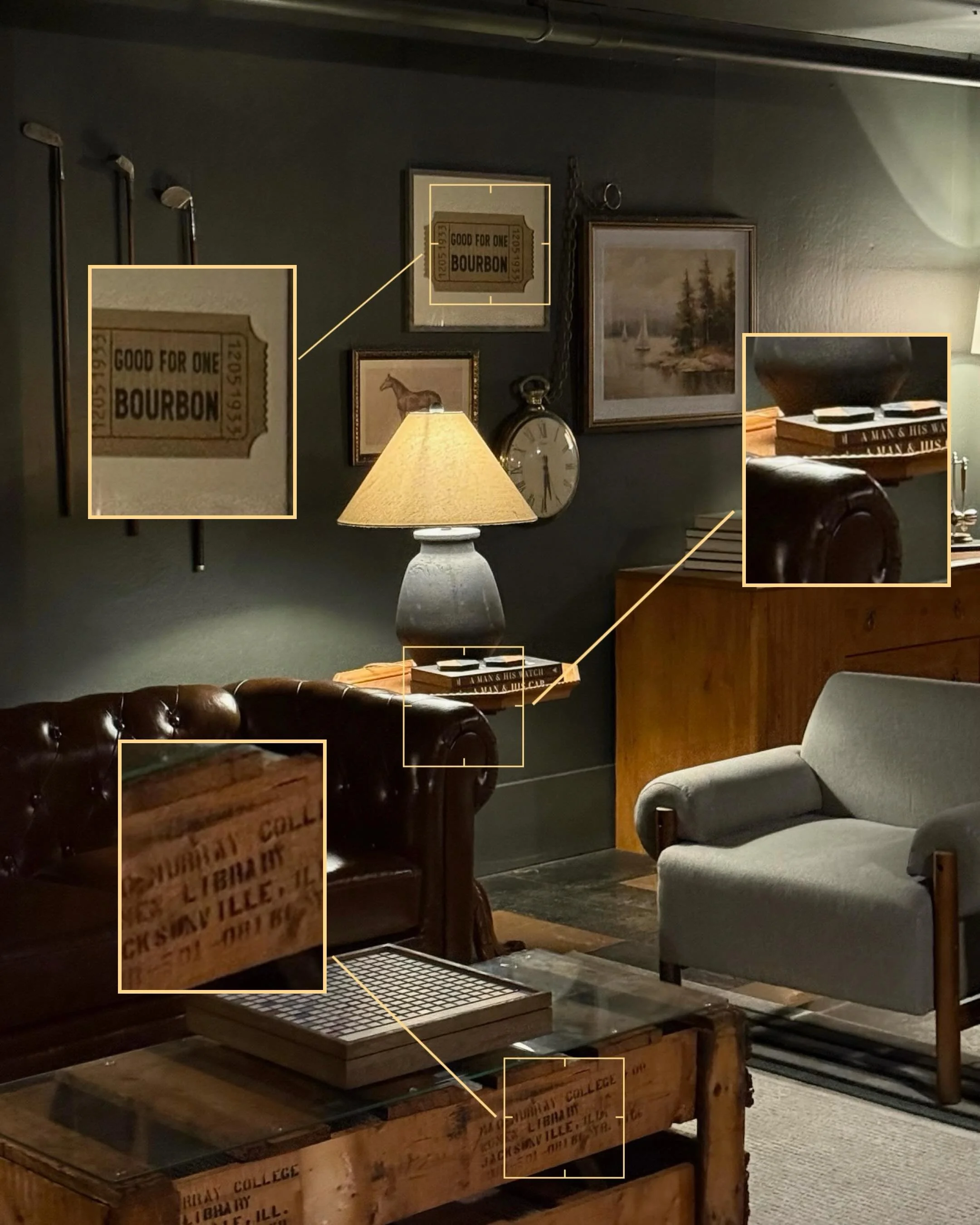 A closer look at the details. The layered textures, collected pieces, and subtle nods to the building&rsquo;s history are what make Chapter II feel so special!