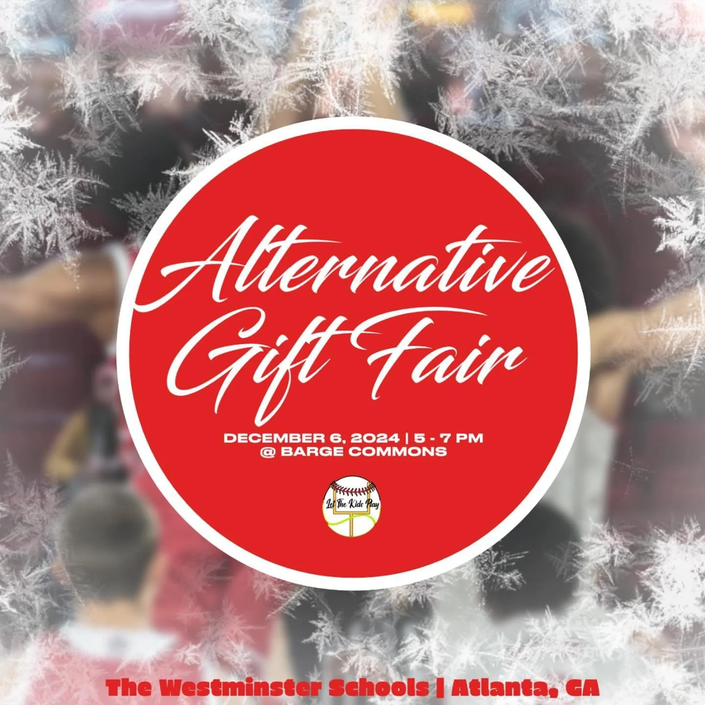 🎄We are excited to announce we will be at the Alternative Gift Fair @ the Westminster Schools‼️ Come learn about Let The Kids Play and other amazing causes🎅