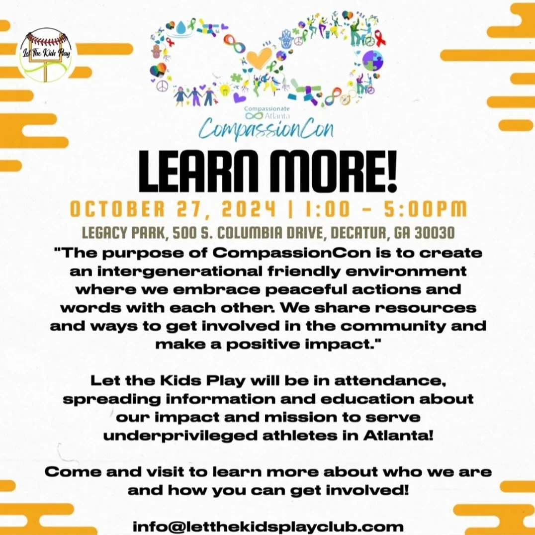 We are partnering with Compassionate Atlanta at #CompassionCon Join us at Legacy Park on Sunday, 10/27 from 1pm-5pm!