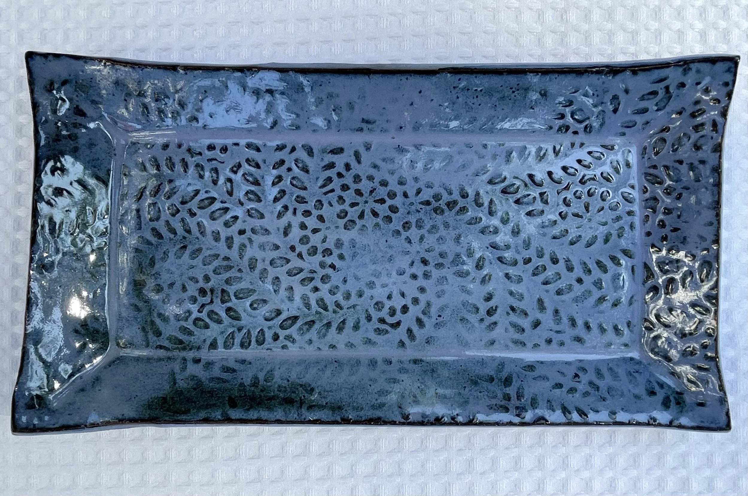 Rectangular Red Indigo Tray