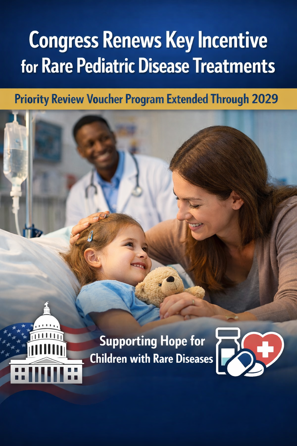 Federal Incentive for Rare Pediatric Disease Therapies Extended Through 2029