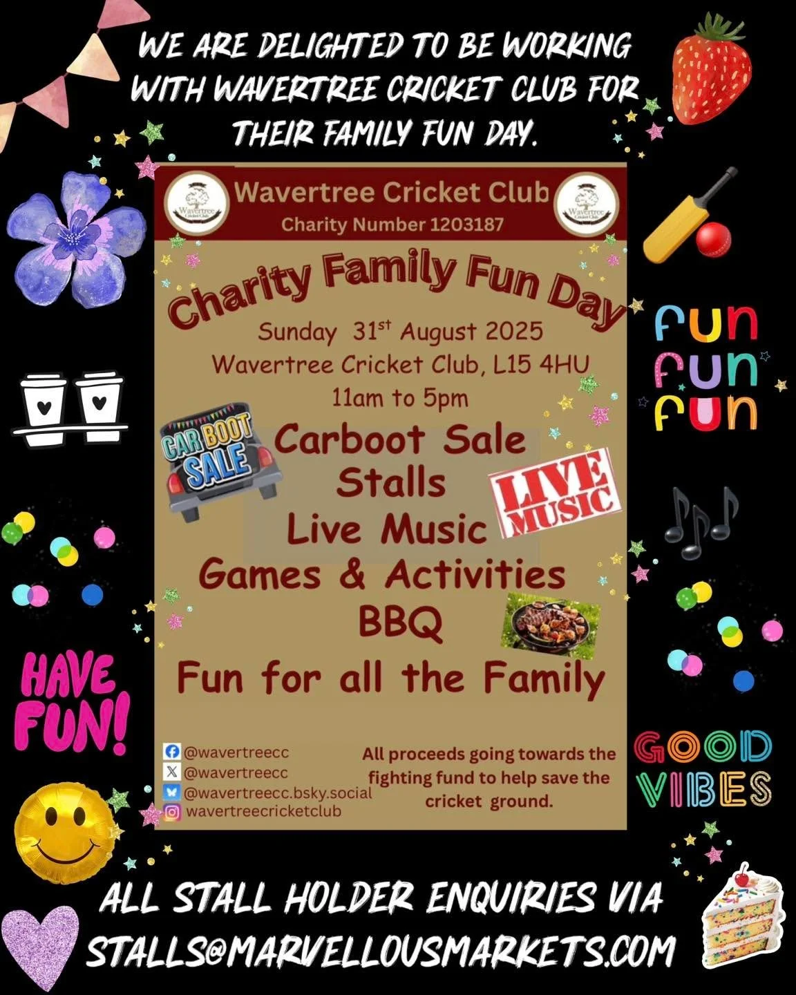 π Family Fun Day at Wavertree Cricket Club! π
Join 3D Fantasy Prints on Sunday, 31st August 2025, from 11am to 5pm for a day packed with fun, games, live music, and a sizzling BBQ! ππΆπ
We’ll be there with our amazing 3D printed creations
