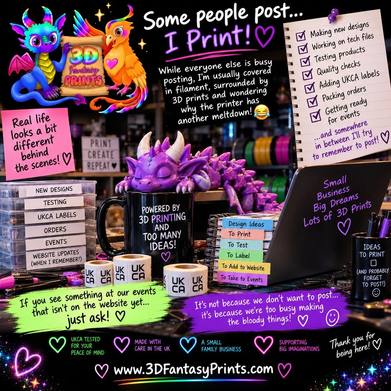 Right&hellip; I probably need to confess something 🤣

I am absolutely bloody rubbish at social media! 😂

While everyone else is posting reels, stories and fancy updates, I&rsquo;m usually sat surrounded by 3D printers, filament, tech files and labe