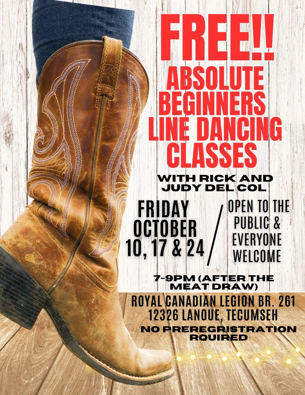 Free Line Dancing — Royal Canadian Legion: Tecumseh Br 261