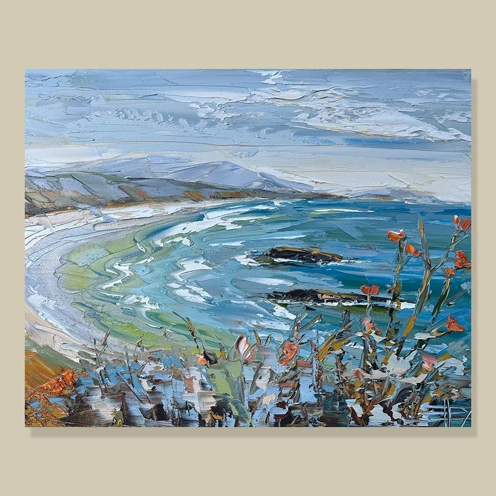 Carmel Beach Coastal Painting – Original Oil Seascape 16x20