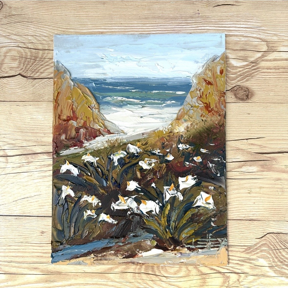 Calla Lily Valley Plein Air painting 9x12" by Lisa Elley