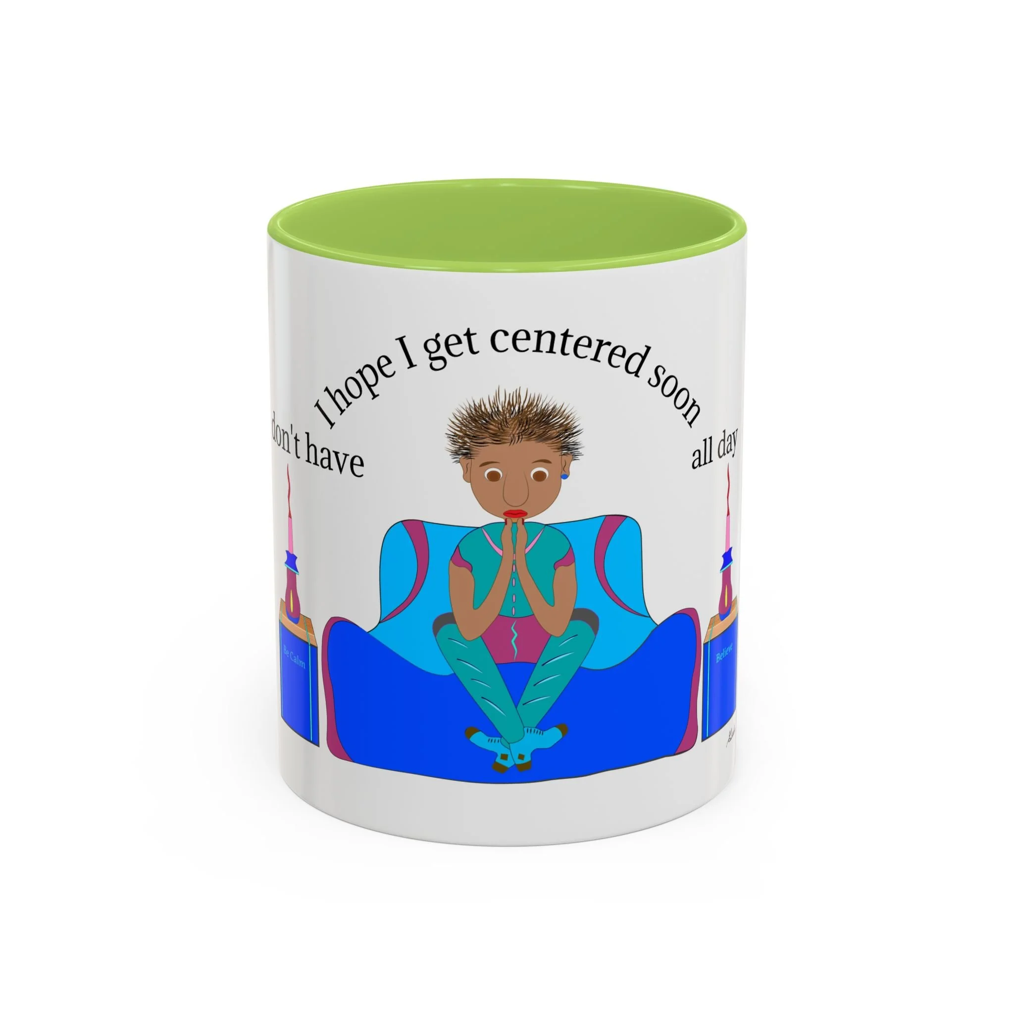Meditating Man Getting Centered Soon Coffee Mug —  (11oz)