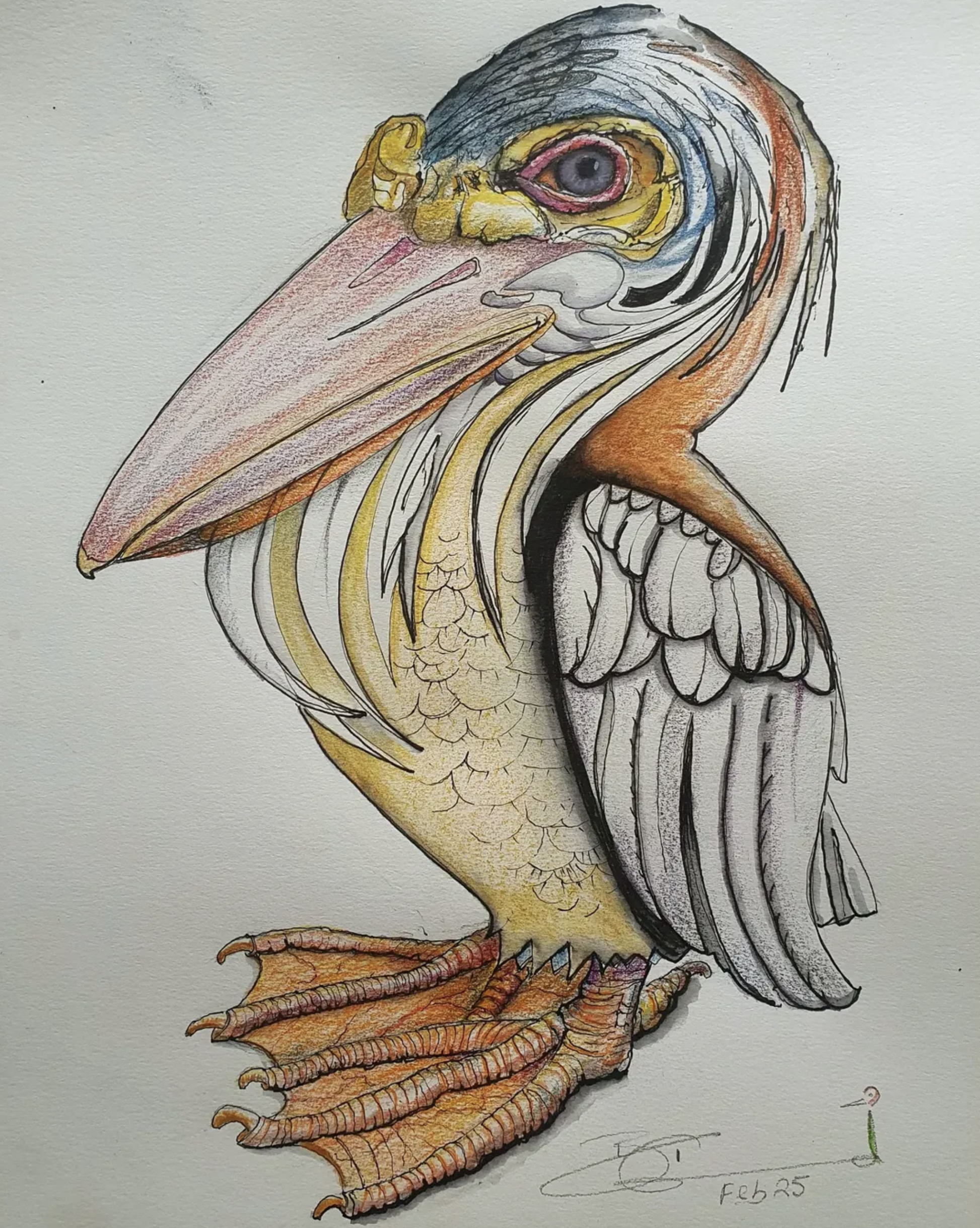 Just a bit of fun - my interpretation of a wooden carving I'd seen on Antiques Roadshow