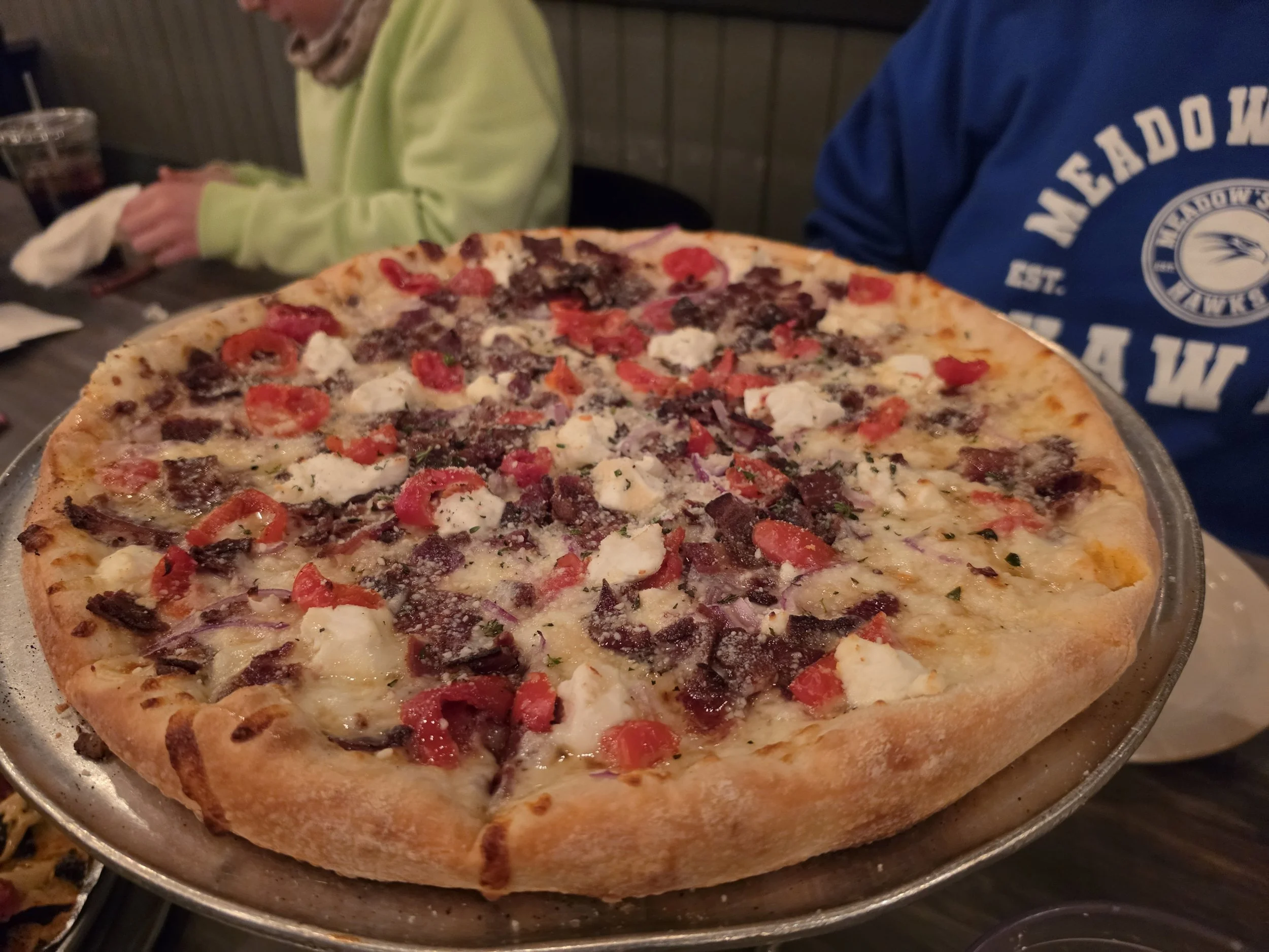 Peppadew pizza from Pies & Pints in Fayetteville